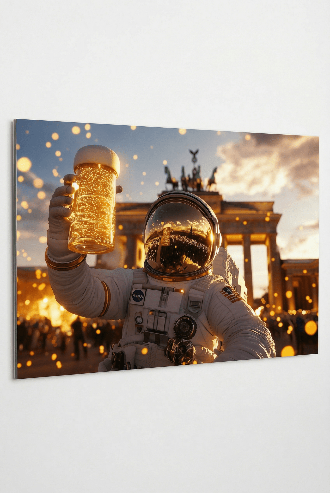 Galaktisches Prost – Kunstdruck mit Sci - Fi - Vibes am Brandenburger Tor | Dein Wandbild - Dein Wandbild