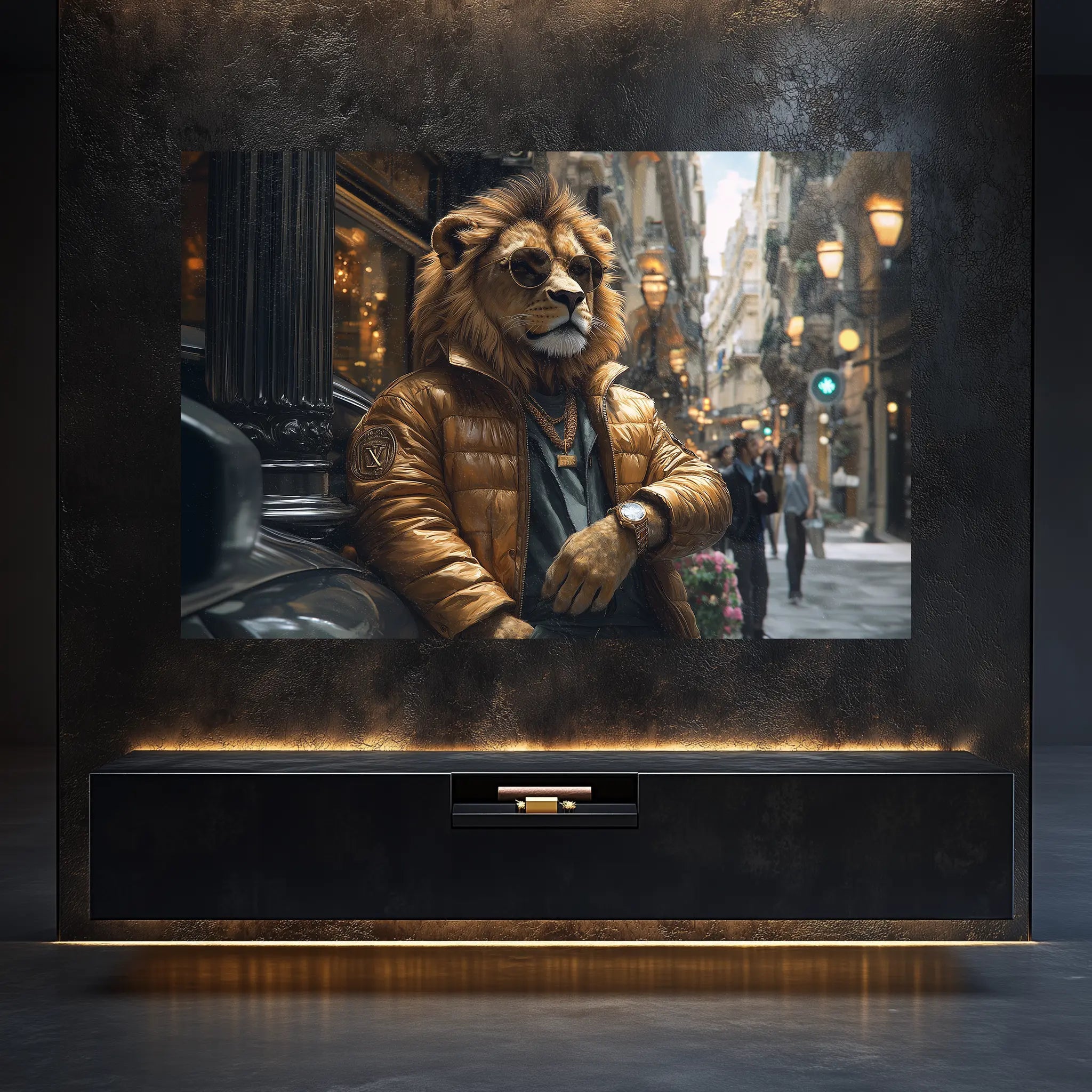 Golden Prestige | Premium Wandbild - Dein Wandbild