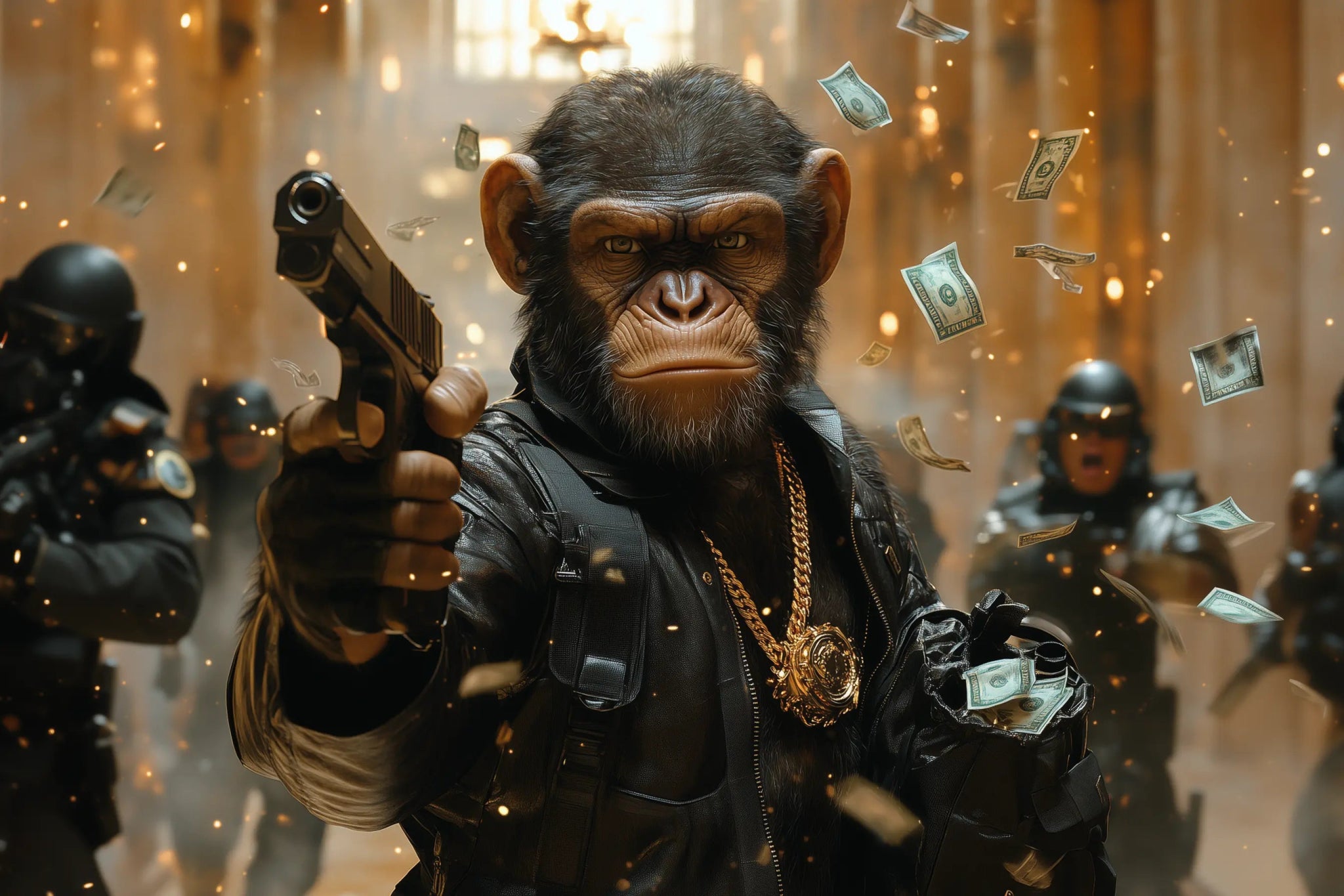 Heist Mode: G Ape nimmt sich, was ihm zusteht | Premium Wandbild - Dein Wandbild