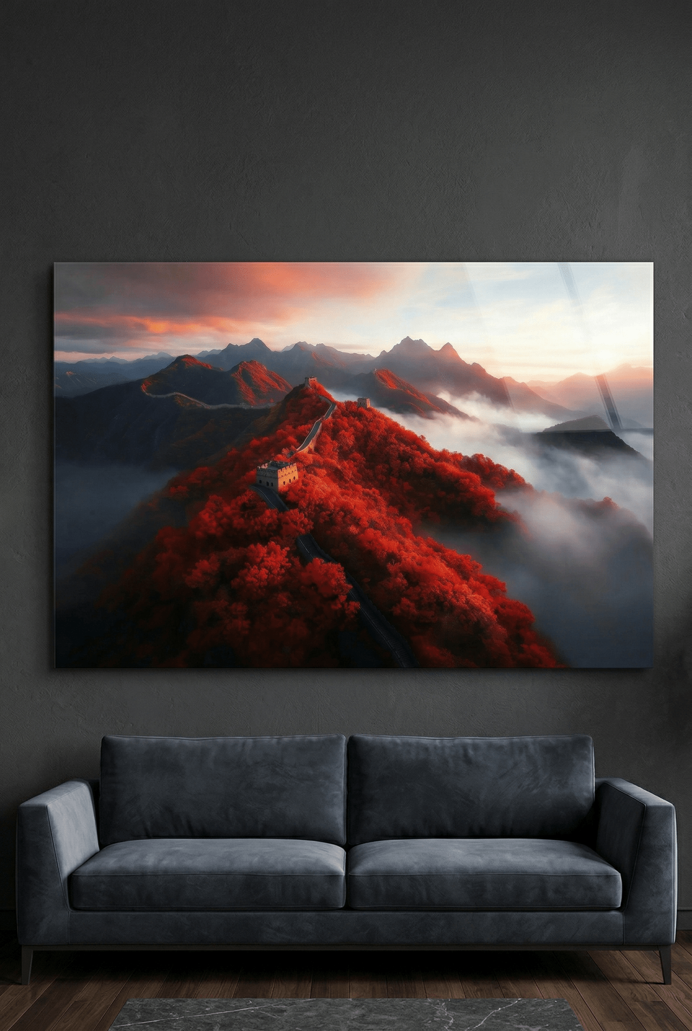 Imperial Autumn – Landschaftsbild der Chinesischen Mauer im Herbst | Dein Wandbild - Dein Wandbild