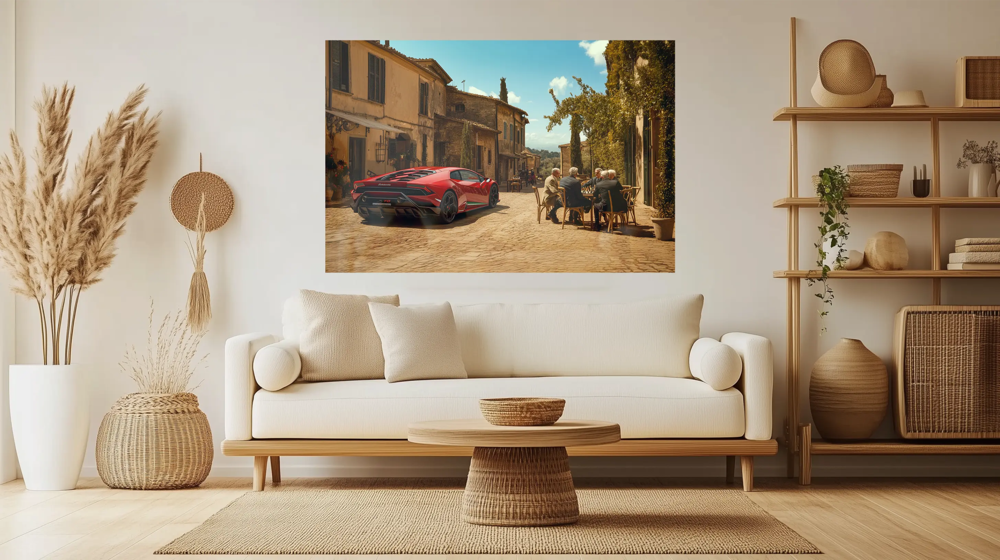 Italian Essence – Lamborghini Autobild mit mediterraner Seele | Dein Wandbild - Dein Wandbild