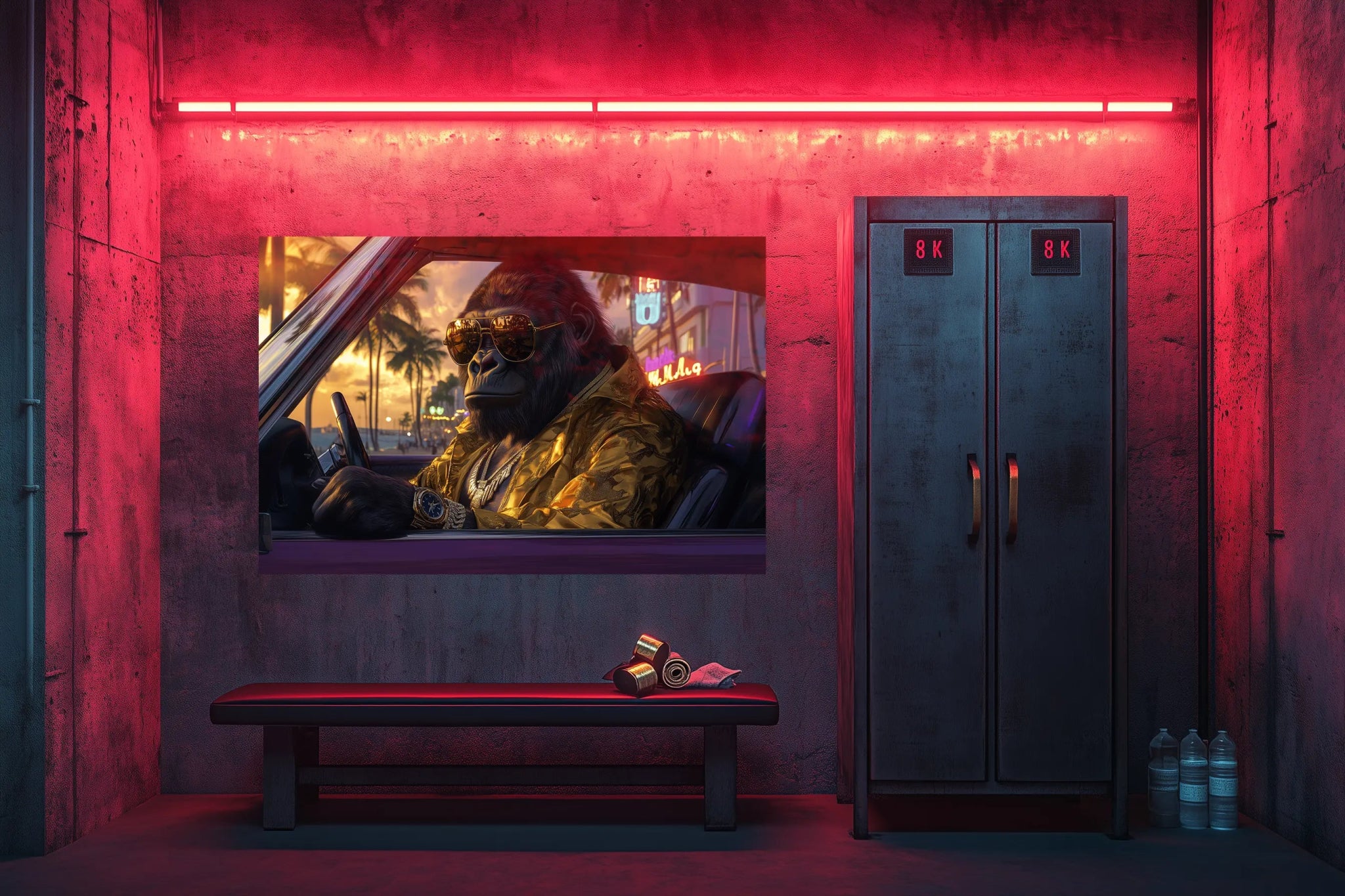 King of the Strip – Goldene Dämmerung | Premium Wandbild - Dein Wandbild