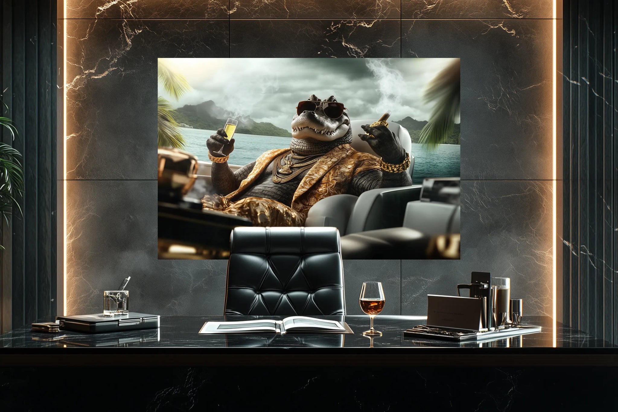 König der Karibik: Der goldene Pate der Meere | Premium Wandbild - Dein Wandbild