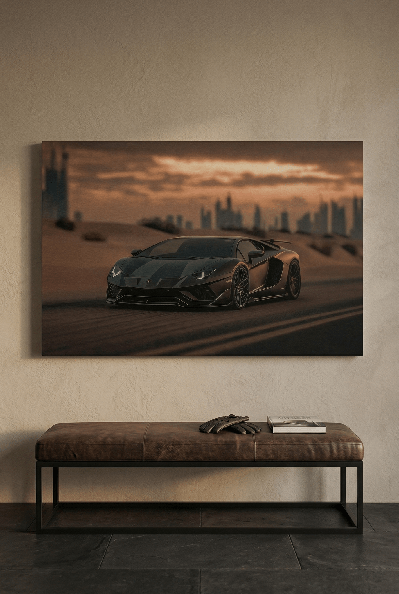 Lamborghini Aventador SVJ – Dominanz in der Wüste | Dein Wandbild - Dein Wandbild