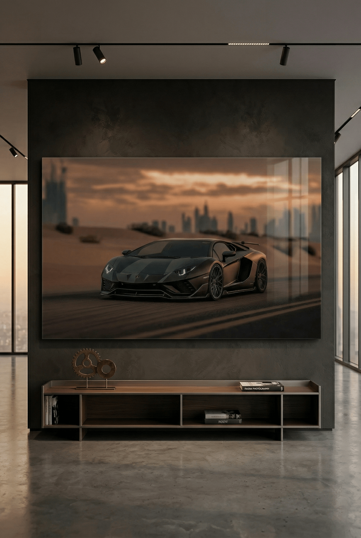 Lamborghini Aventador SVJ – Dominanz in der Wüste | Dein Wandbild - Dein Wandbild