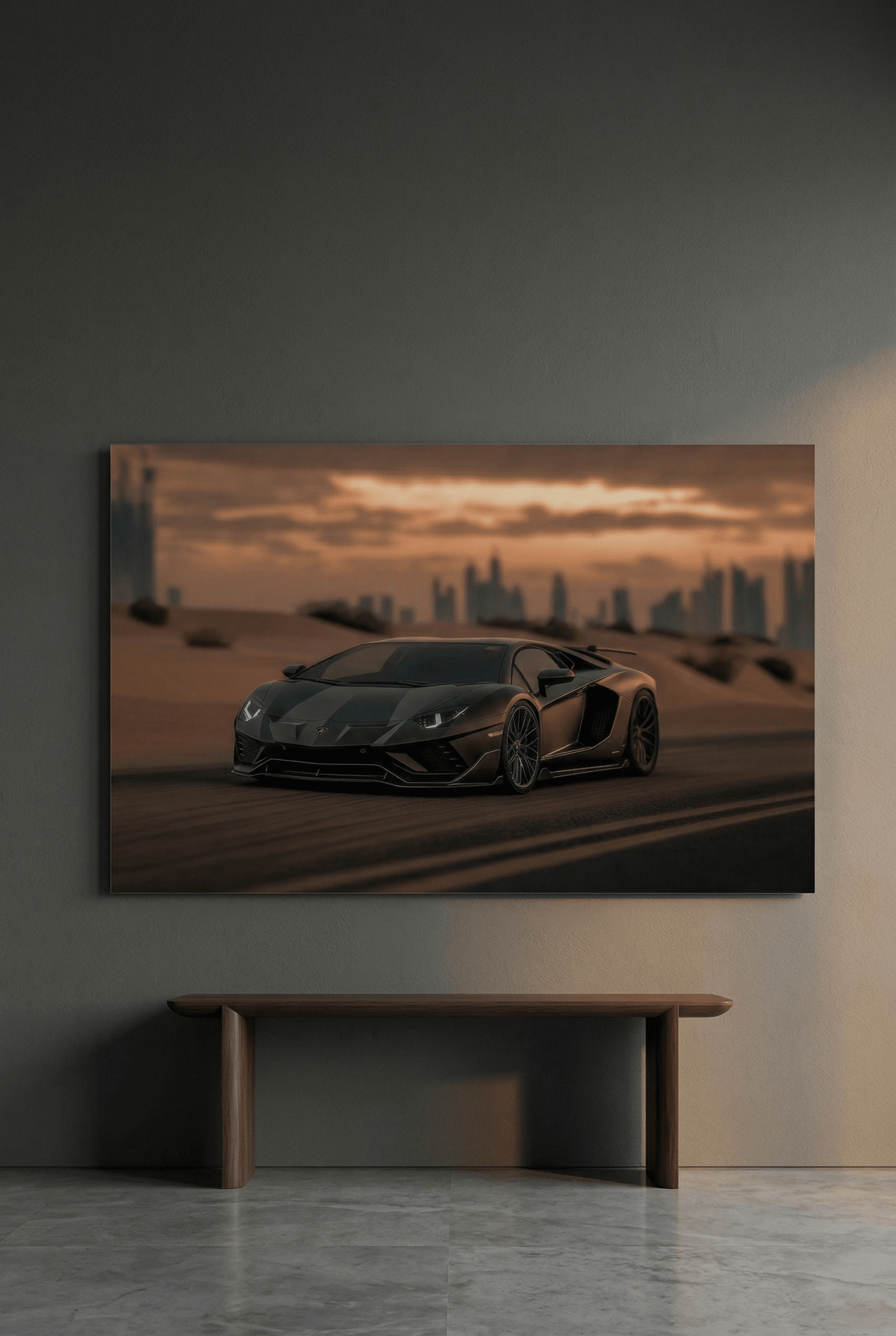 Lamborghini Aventador SVJ – Dominanz in der Wüste | Dein Wandbild - Dein Wandbild