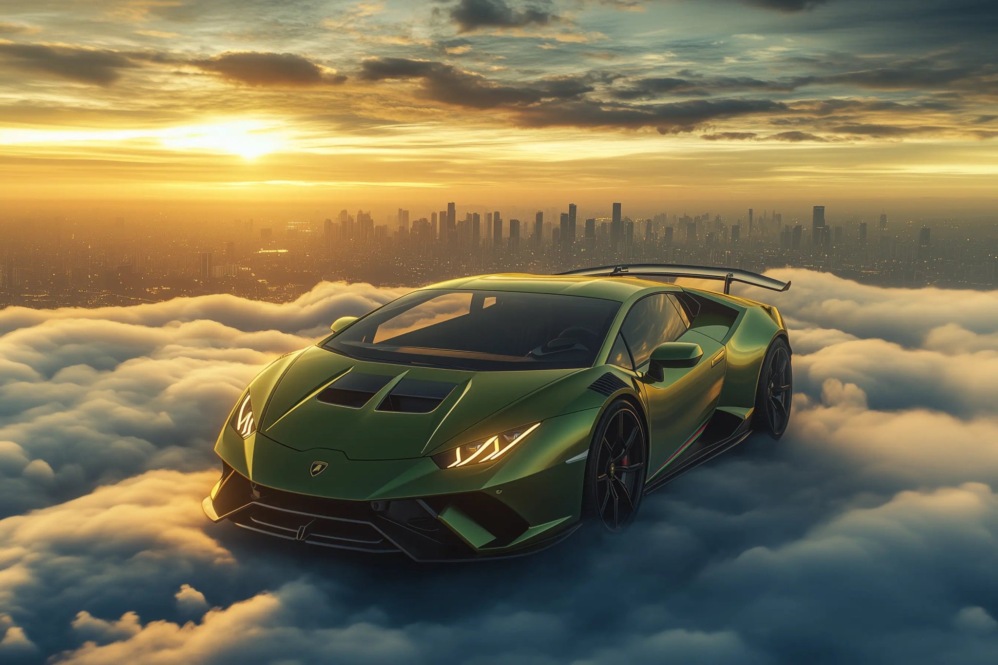 Lamborghini Huracán STO – Der König über den Wolken | Dein Wandbild - Dein Wandbild