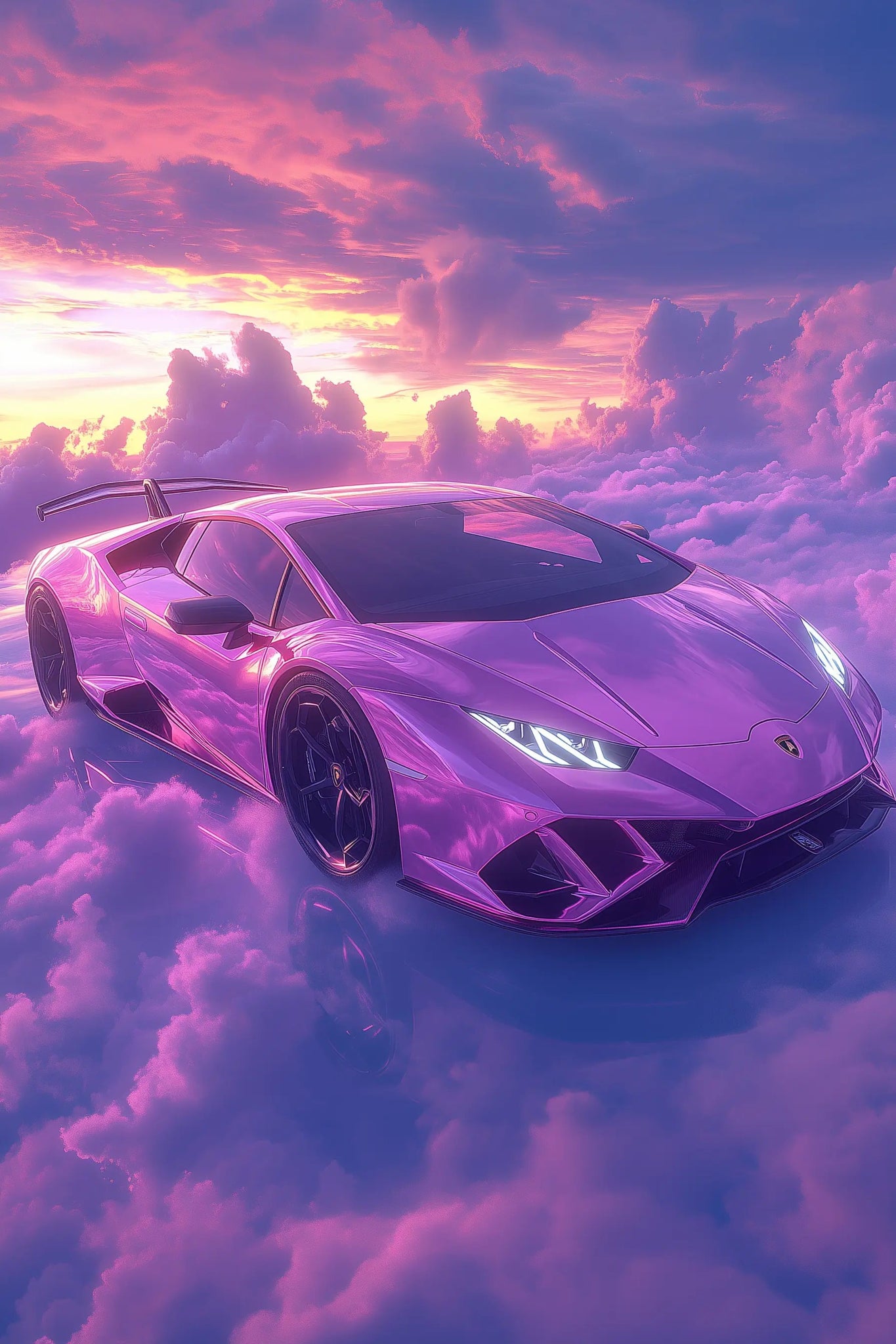 Lamborghini Huracán STO – Der Traum auf Wolken | Dein Wandbild - Dein Wandbild