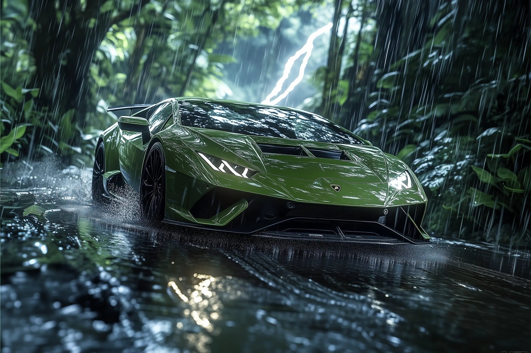 Lamborghini Huracán STO – Die Urgewalt der Natur entfesselt | Dein Wandbild - Dein Wandbild