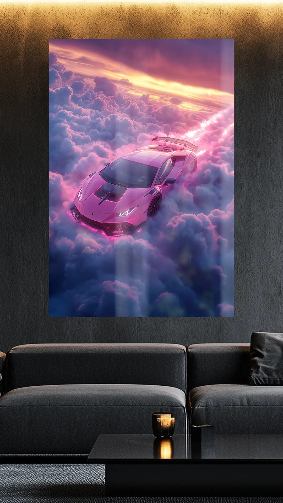 Lamborghini Huracán STO – Fahrt durch die Wolken | Dein Wandbild - Dein Wandbild