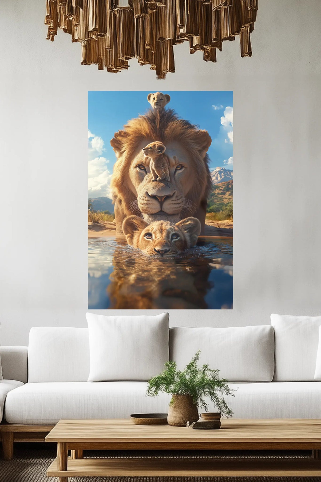 Lions Legacy – Löwen Tierbild mit kraftvoller Familienenergie | Dein Wandbild - Dein Wandbild