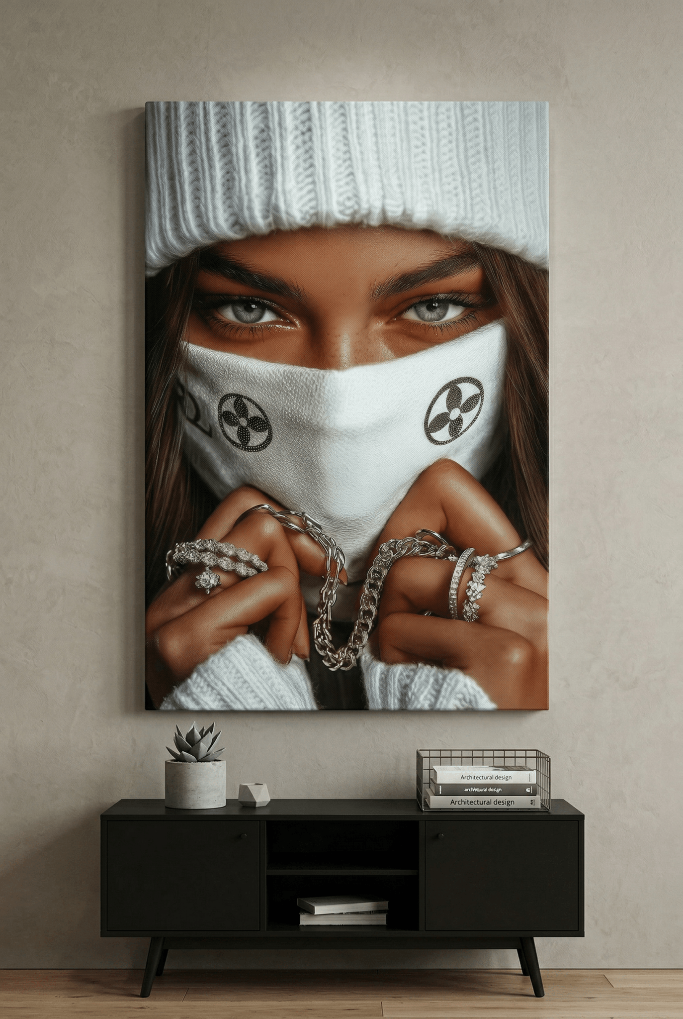 Luxury Rebel – Streetwear - Kunstbild mit weiblicher Eleganz & Attitüde | Dein Wandbild - Dein Wandbild