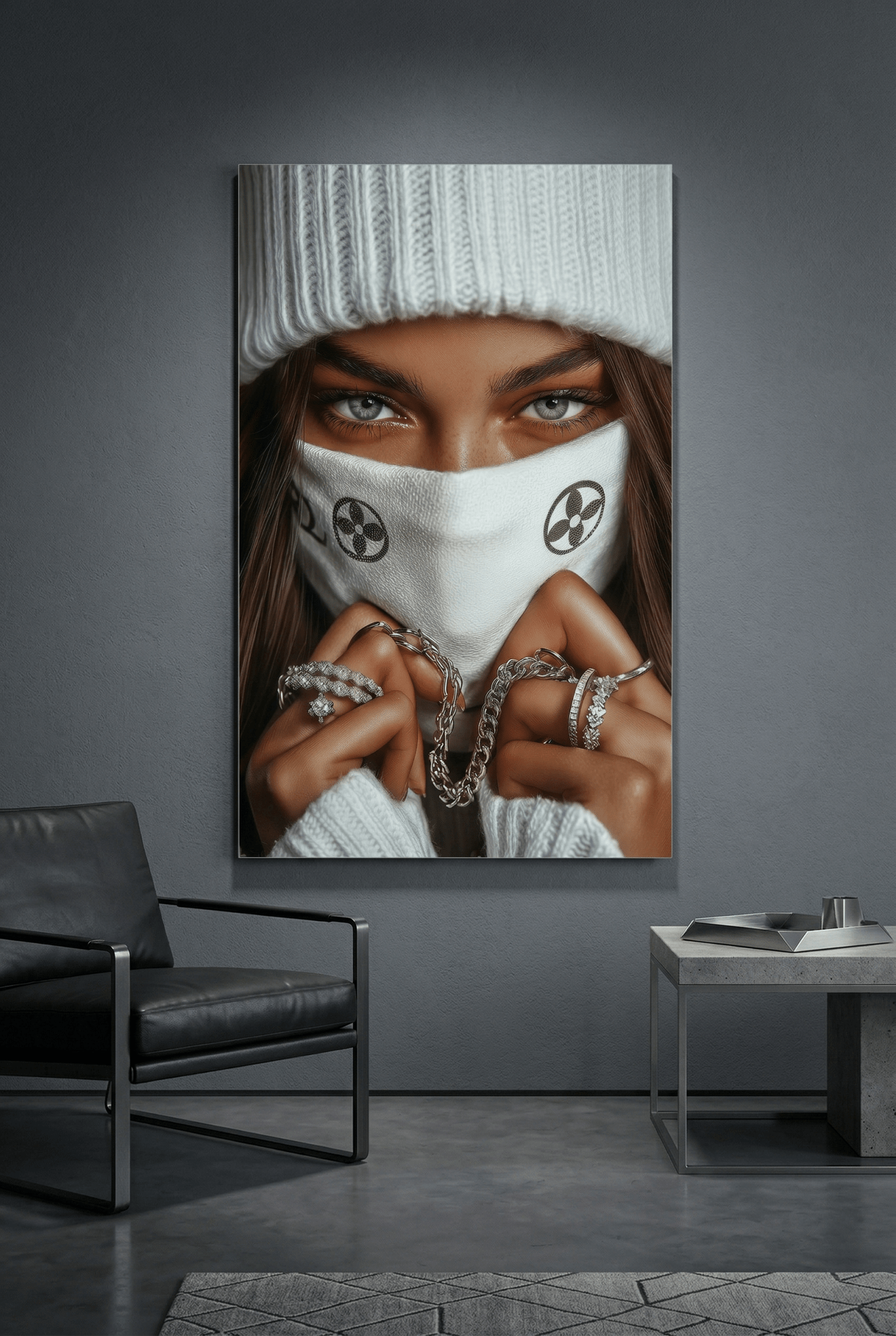 Luxury Rebel – Streetwear - Kunstbild mit weiblicher Eleganz & Attitüde | Dein Wandbild - Dein Wandbild