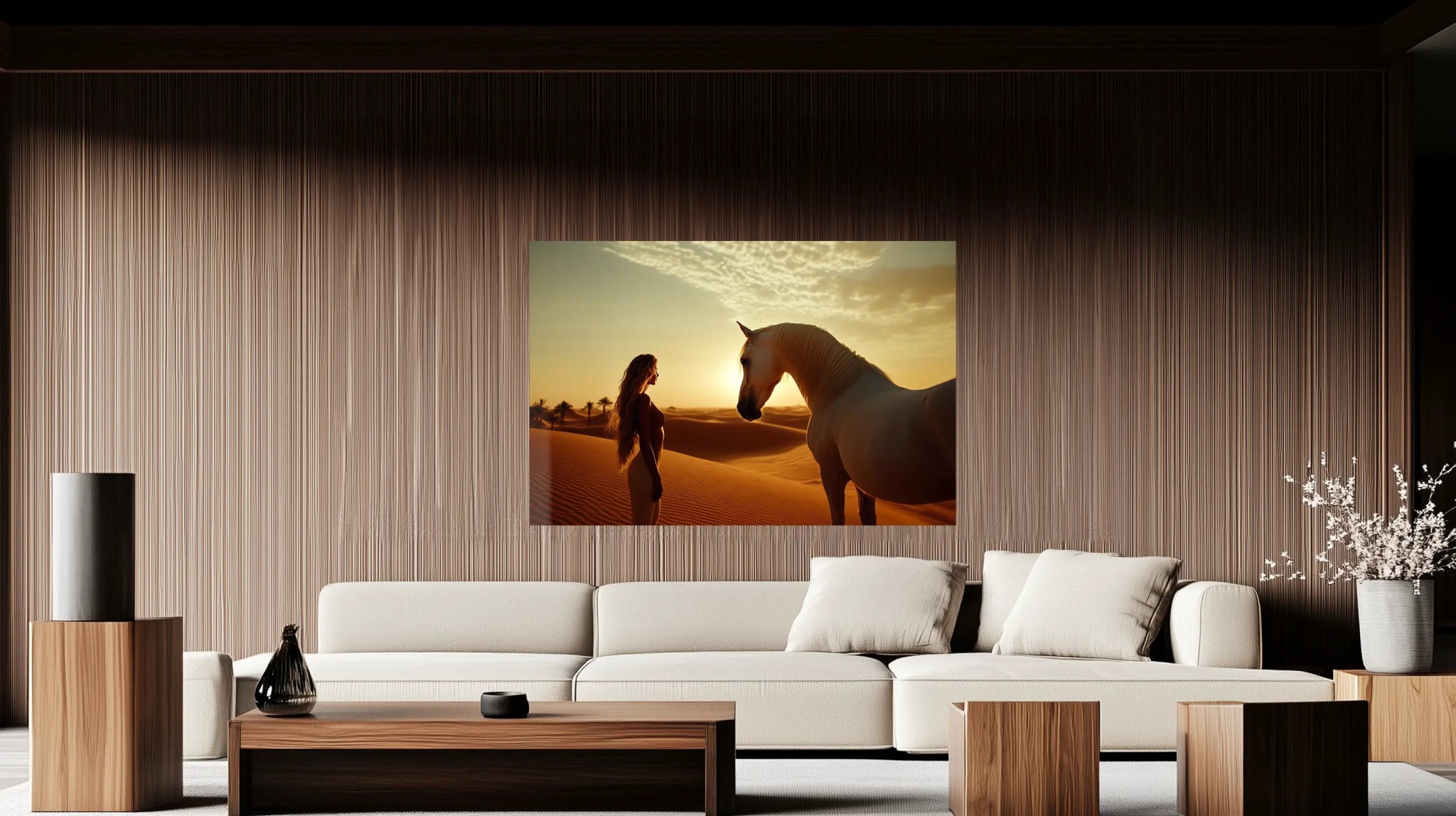 Magischer Moment – Elegantes Pferdebild mit arabischem Charme | Dein Wandbild - Dein Wandbild