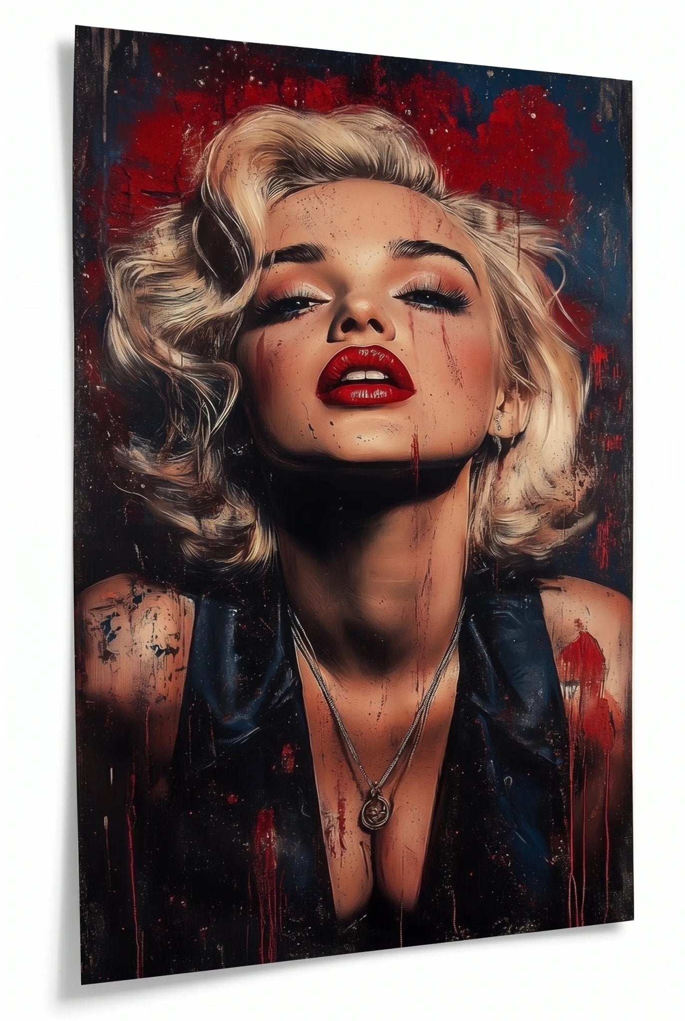 Marilyn Monroe Pop Art – Rote Lippen Portrait - Dein Wandbild