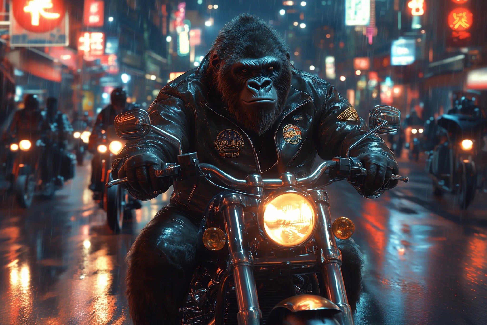 Midnight Rider: Ein G Ape auf zwei Rädern | Premium Wandbild - Dein Wandbild