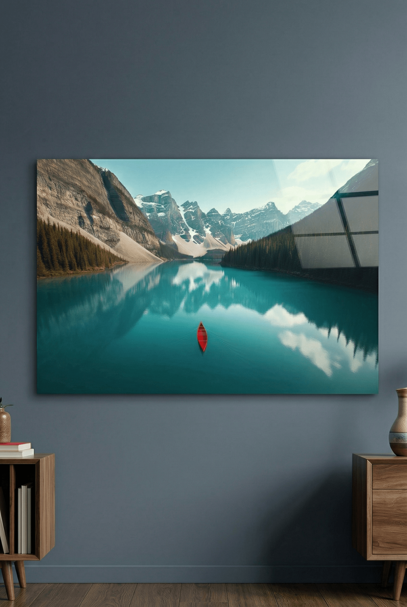 Moraine Lake in Kanada – Landschaftsbild mit Bergpanorama & Klarsee | Dein Wandbild - Dein Wandbild