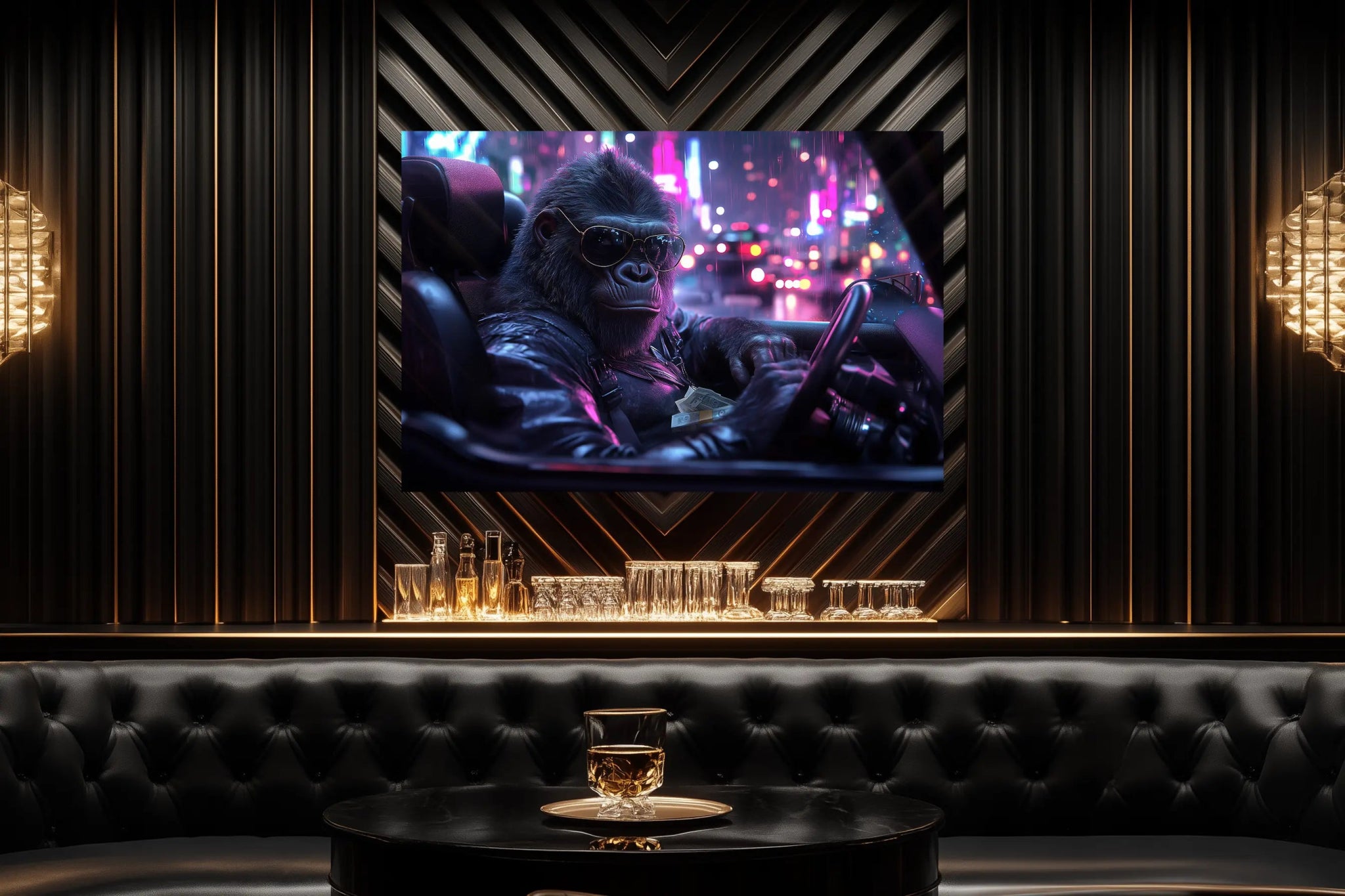 Nightshift Drive: Der G Ape mit Blick aus Stahl | Premium Wandbild - Dein Wandbild