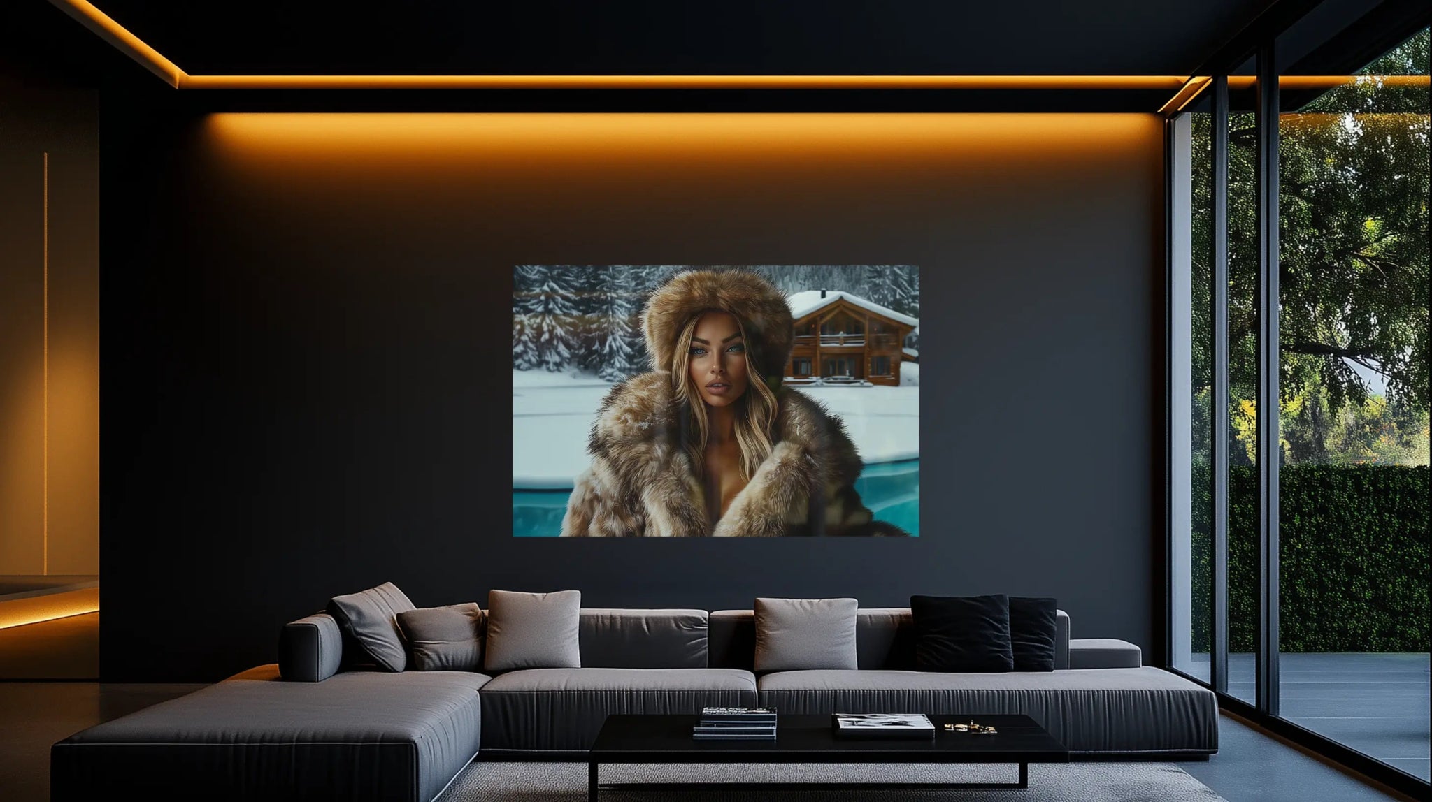 Nordic Luxury – Eleganz im Winterparadies als exklusiver Kunstdruck | Dein Wandbild - Dein Wandbild