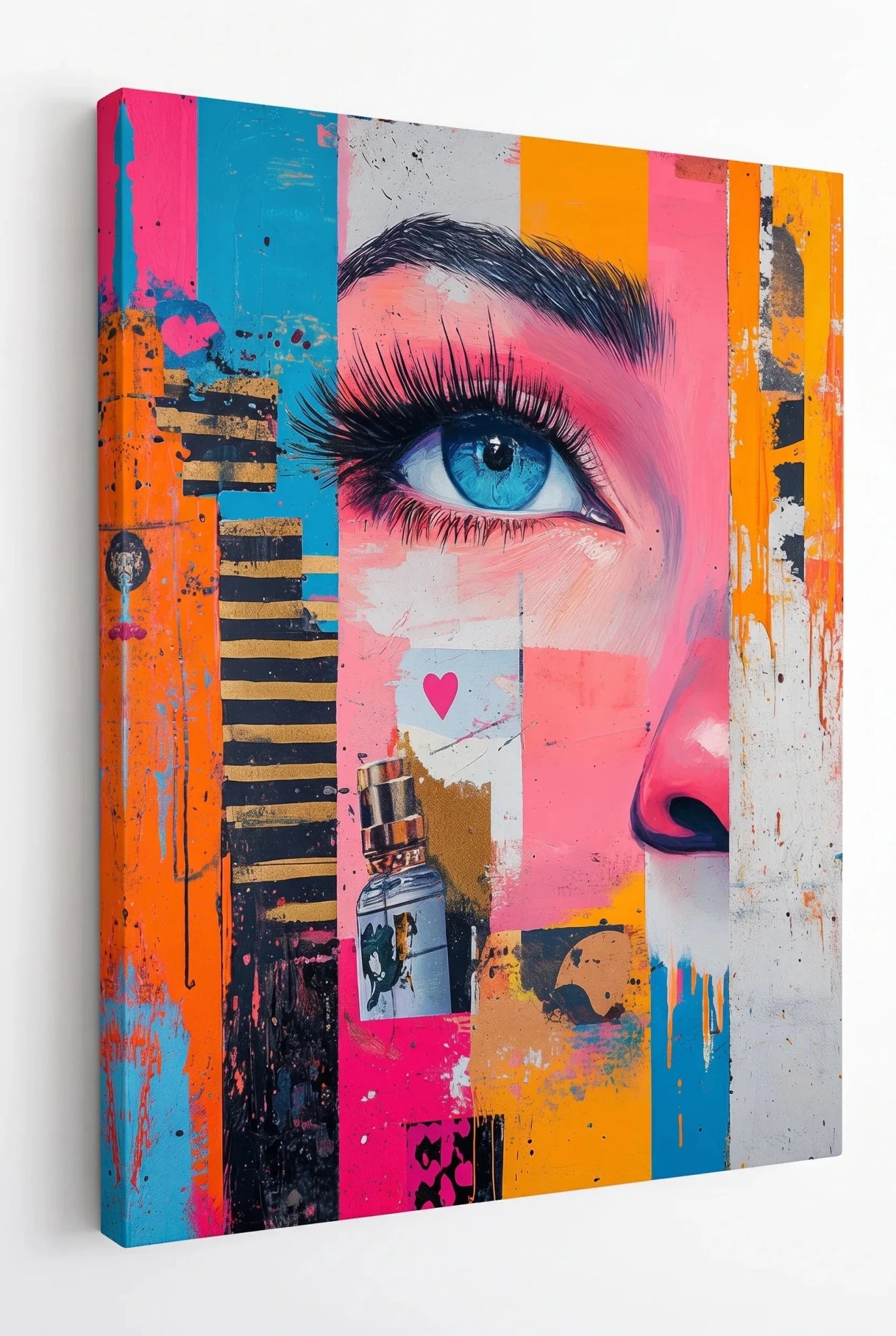 Pop Art Auge Parfum Collage Bunt Wandbild - Dein Wandbild