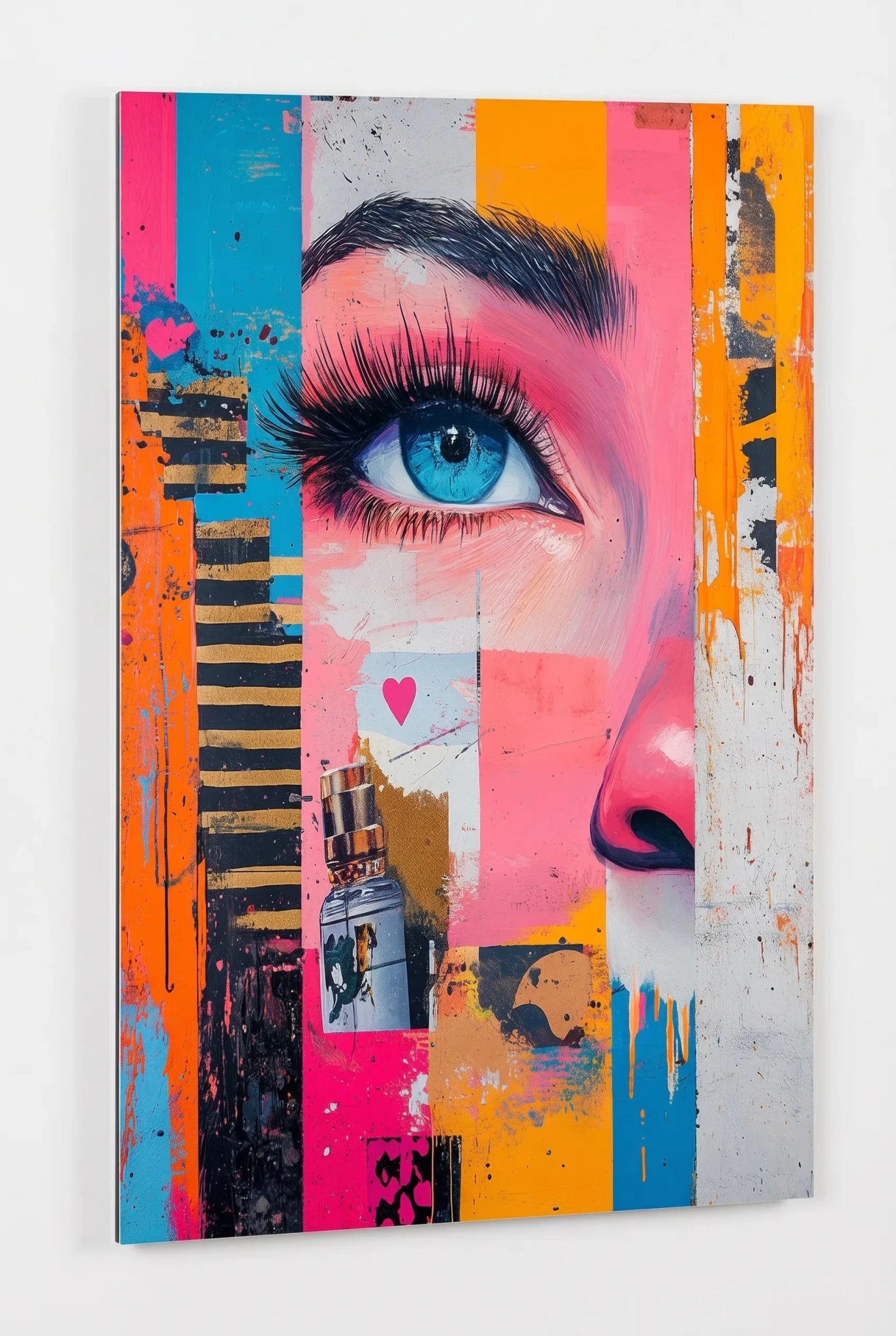 Pop Art Auge Parfum Collage Bunt Wandbild - Dein Wandbild