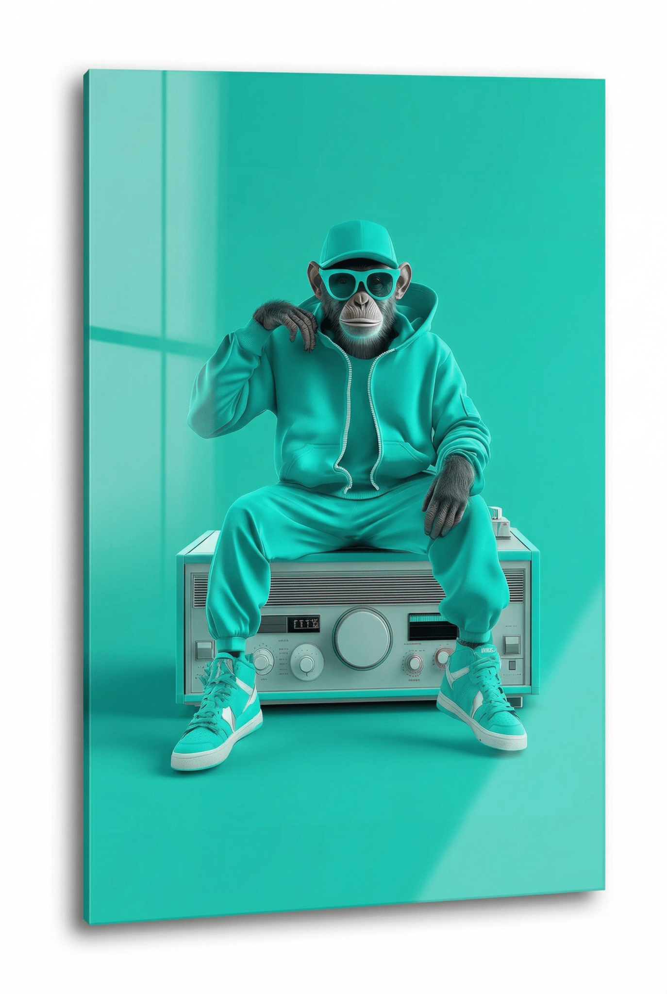 Retro Vibes – The Chillest Ape als lässiger Kunstdruck mit 80s Feeling | Dein Wandbild - Dein Wandbild