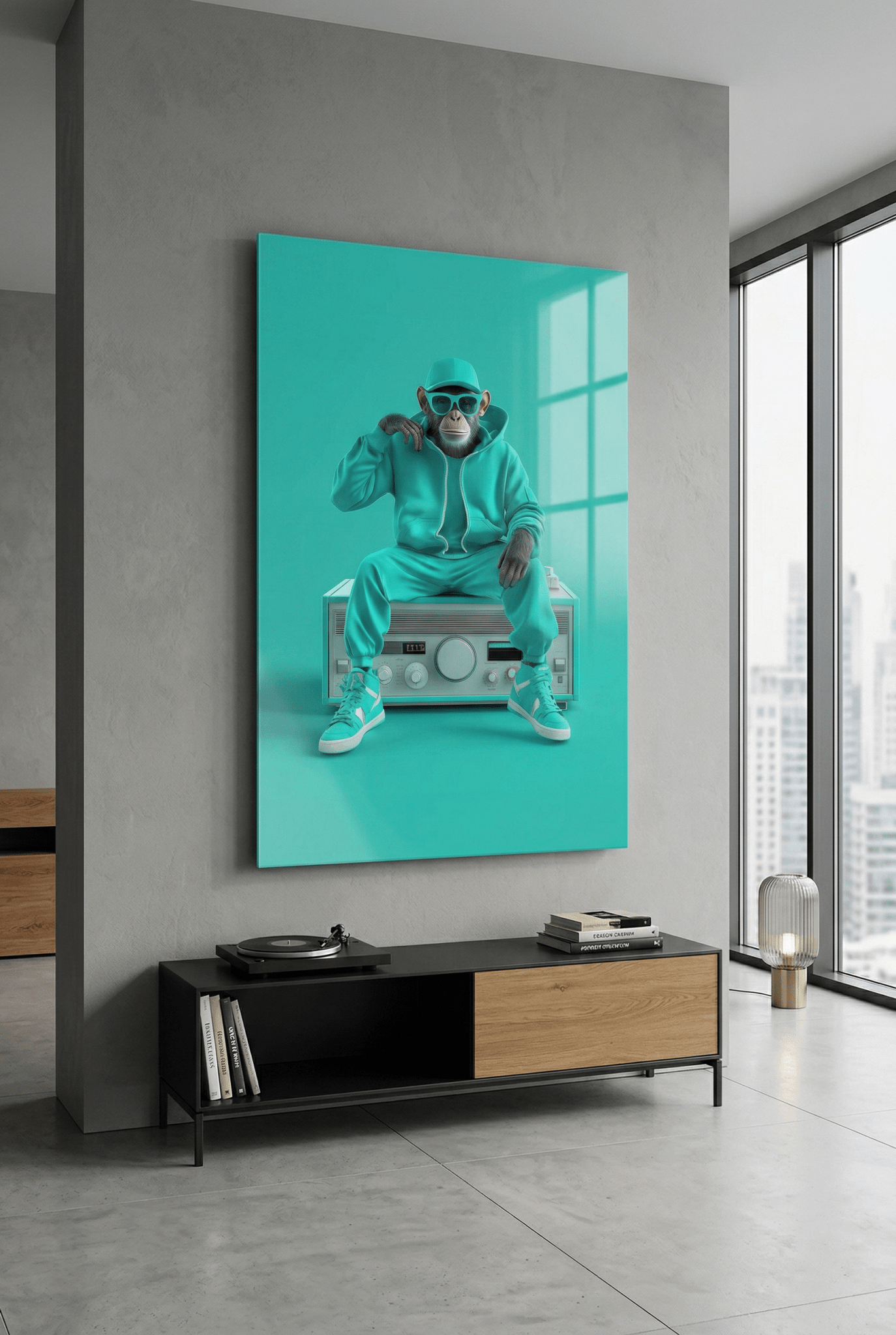 Retro Vibes – The Chillest Ape als lässiger Kunstdruck mit 80s Feeling | Dein Wandbild - Dein Wandbild
