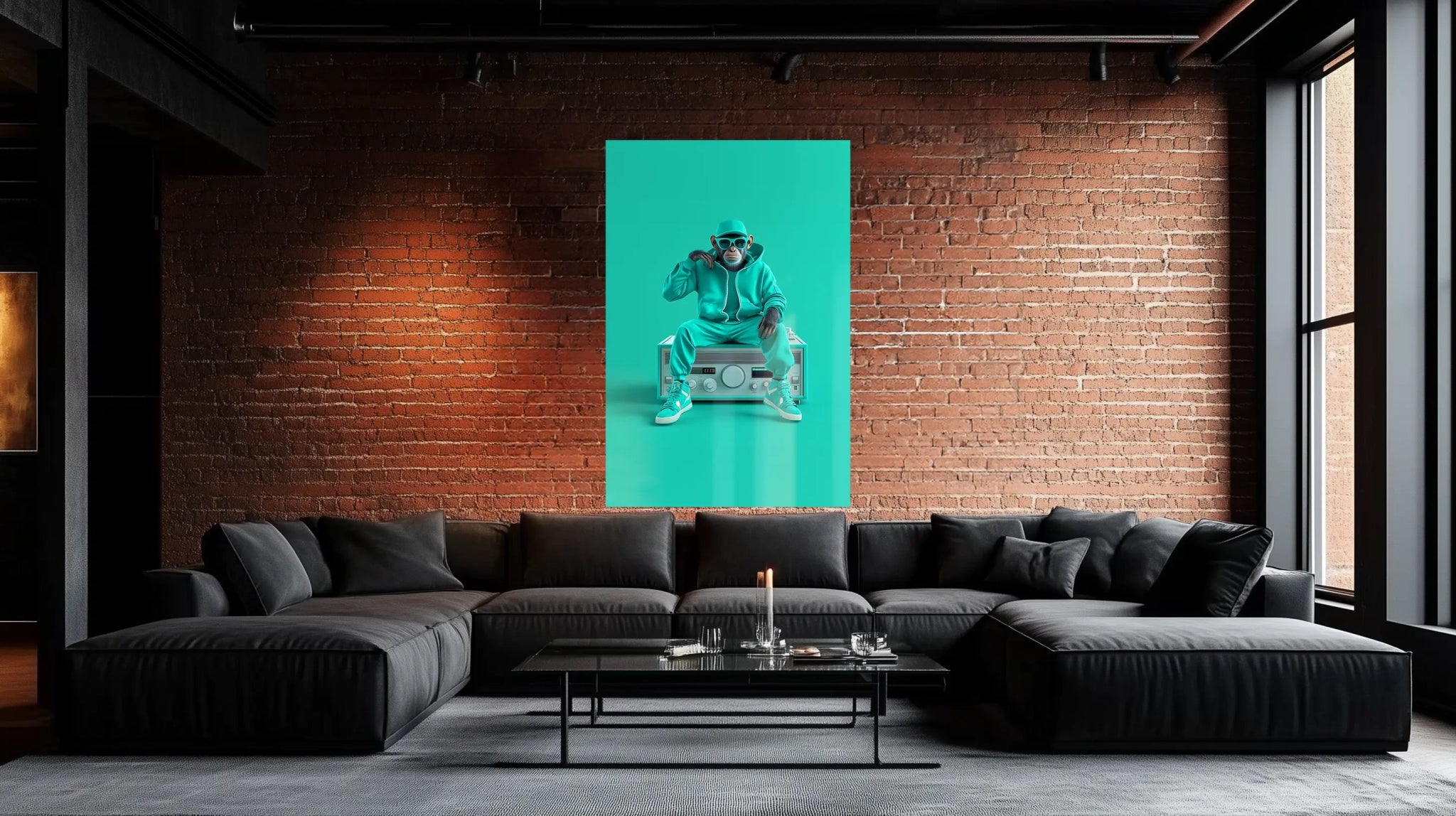 Retro Vibes – The Chillest Ape als lässiger Kunstdruck mit 80s Feeling | Dein Wandbild - Dein Wandbild