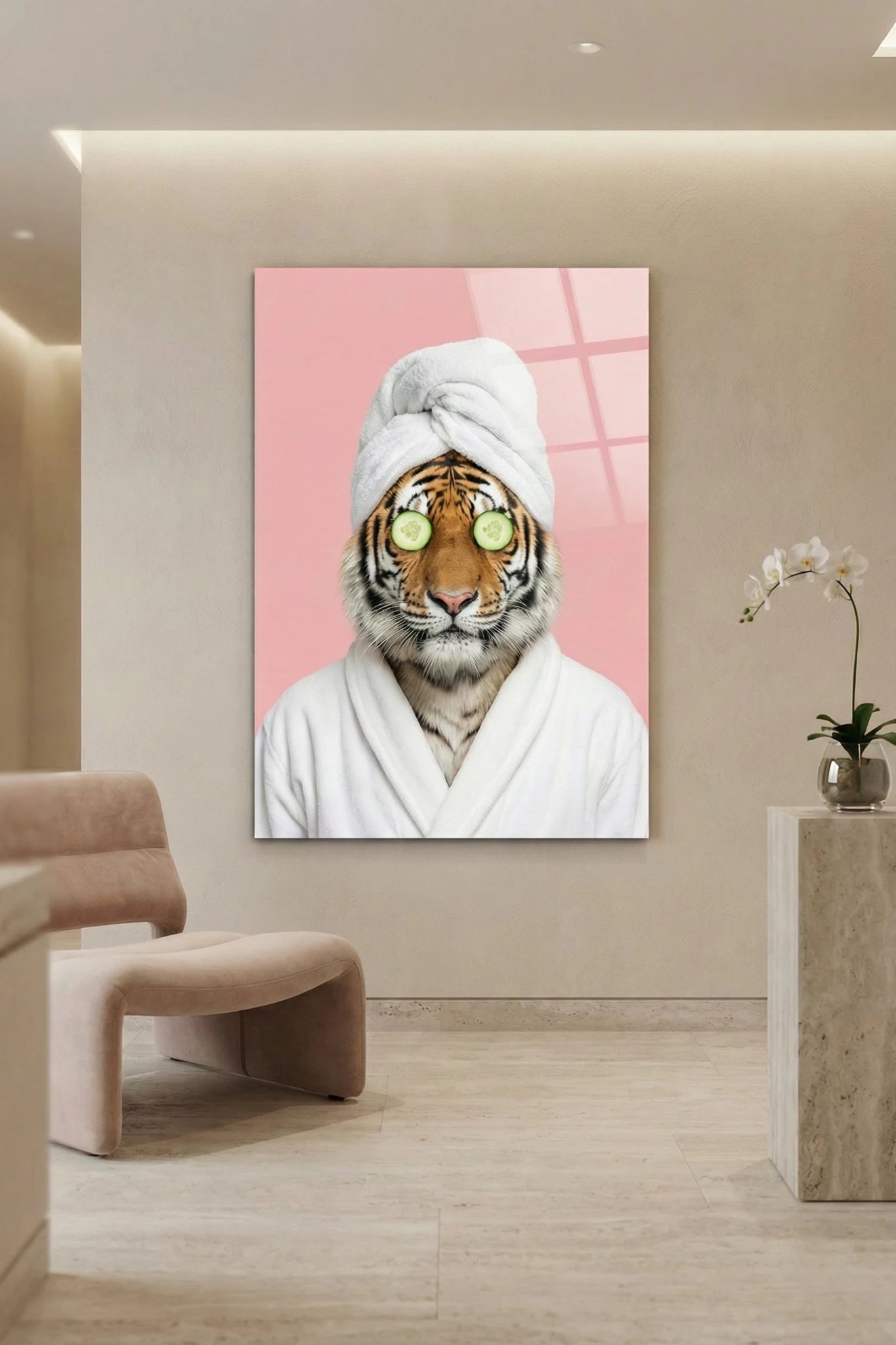 Spa Serenity – Der entspannte Tiger | Dein Wandbild - Dein Wandbild