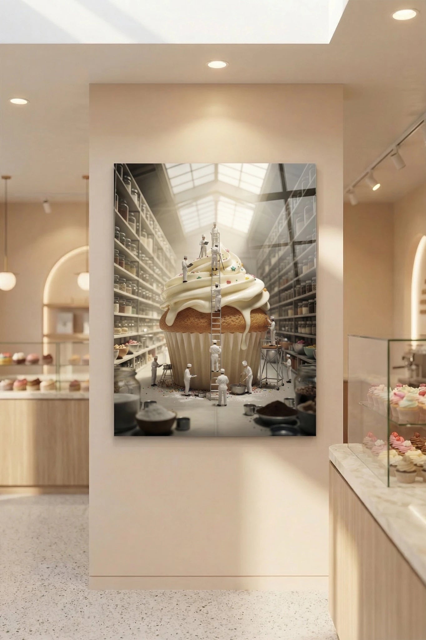 Sweet Construction – Tiny Workers am Cupcake | Dein Wandbild - Dein Wandbild