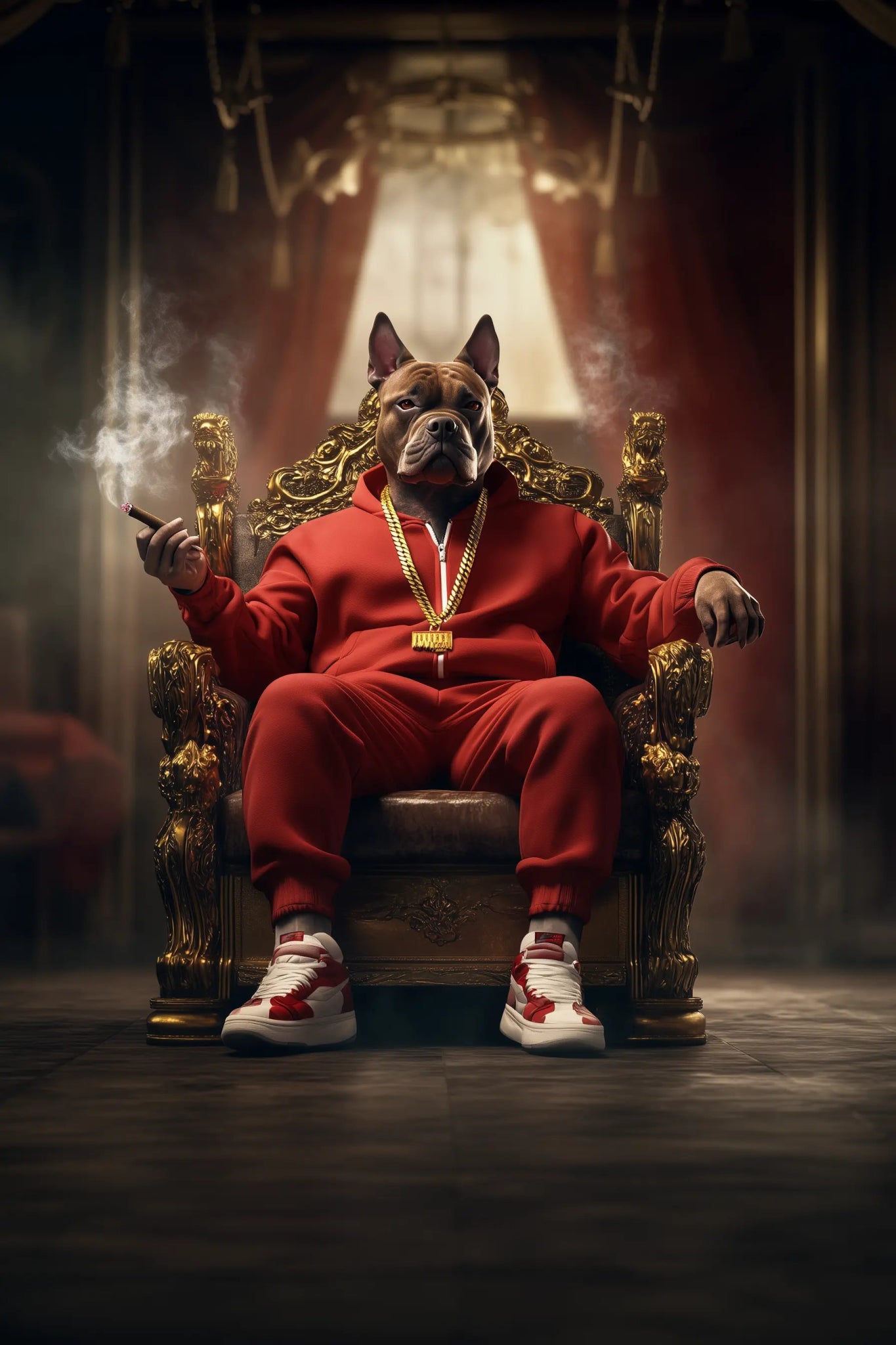 The Alpha Pitbull – Dominantes Tierbild mit Präsenz & Power | Dein Wandbild - Dein Wandbild