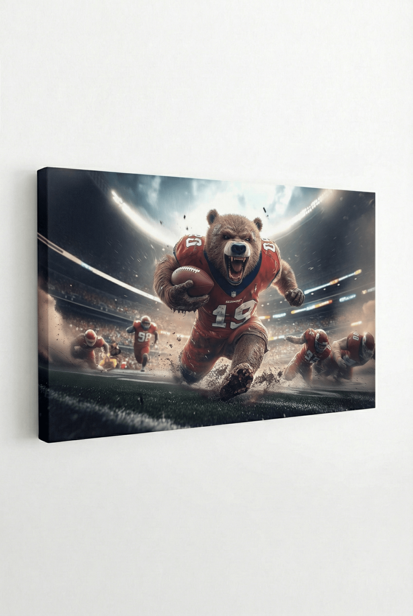 The Beast Unleashed – Der unaufhaltsame Football - Gorilla | Dein Wandbild - Dein Wandbild