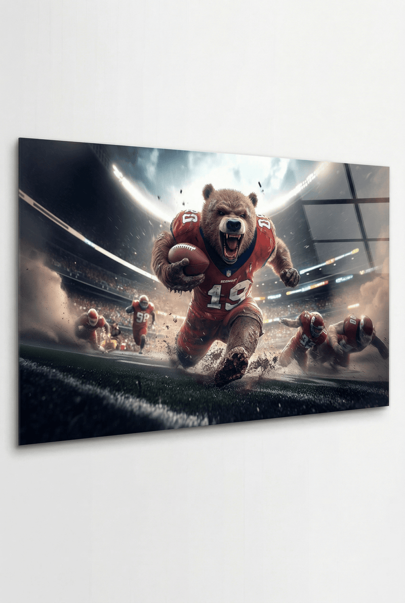 The Beast Unleashed – Der unaufhaltsame Football - Gorilla | Dein Wandbild - Dein Wandbild