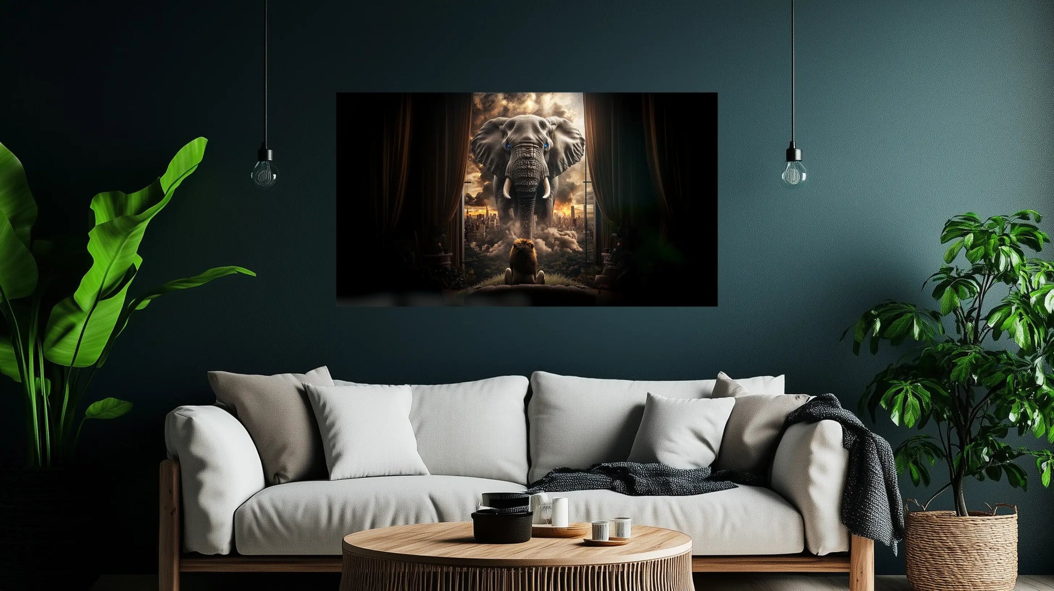 Titan’s Gaze – Die Begegnung der Giganten als epischer Kunstdruck | Dein Wandbild - Dein Wandbild