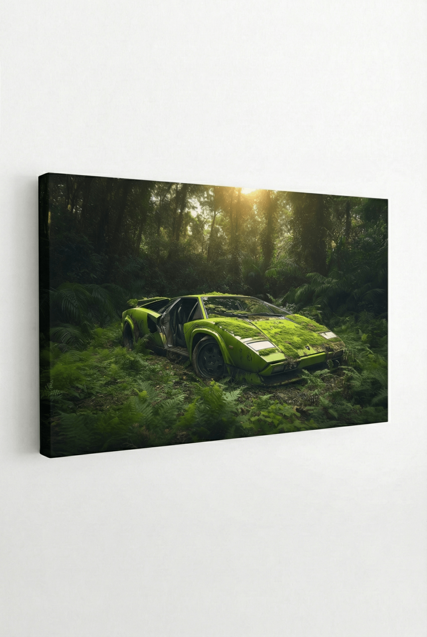 Vergänglicher Luxus – Lamborghini Natur Kunstdruck| Dein Wandbild - Dein Wandbild