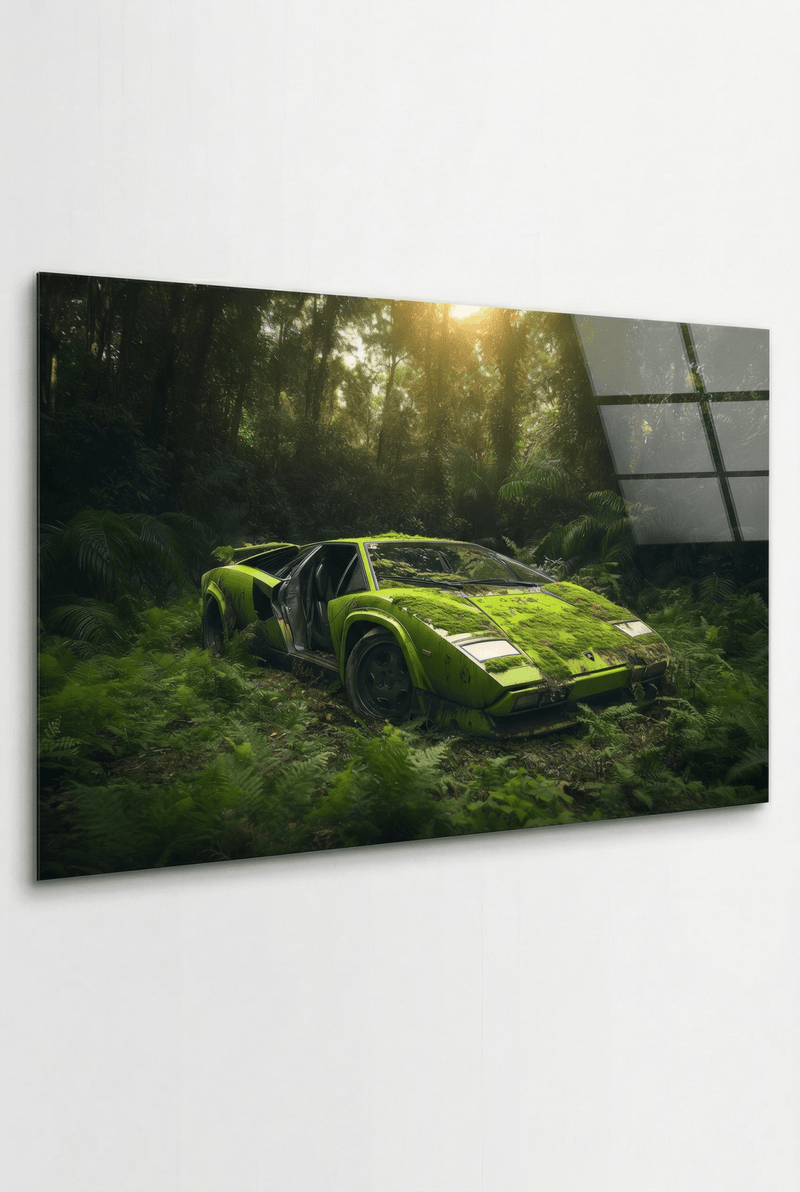Vergänglicher Luxus – Lamborghini Natur Kunstdruck| Dein Wandbild - Dein Wandbild