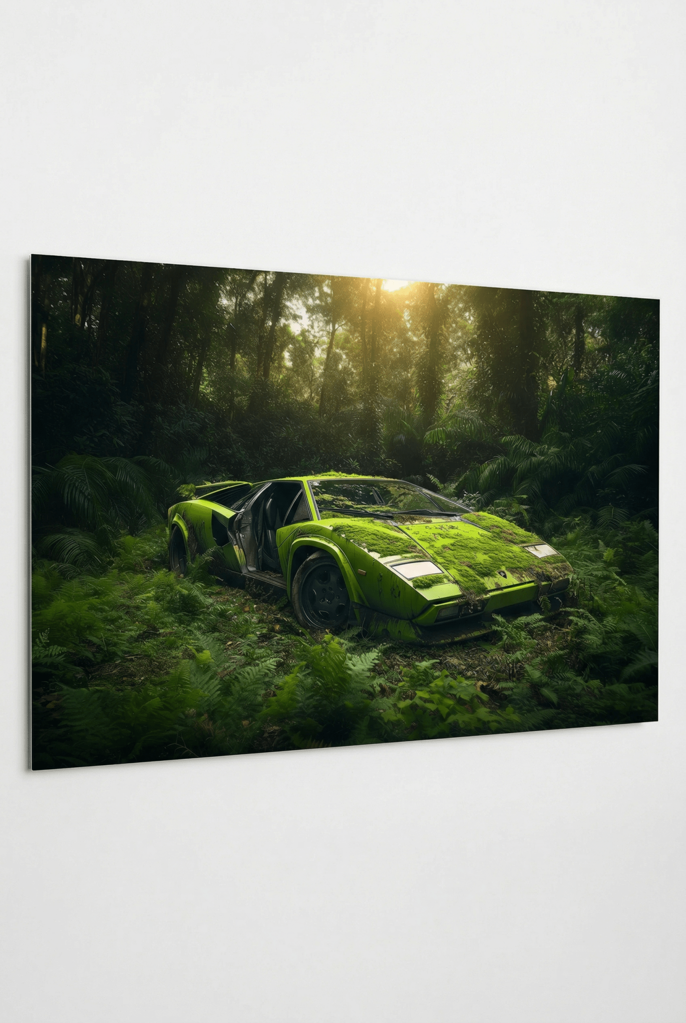 Vergänglicher Luxus – Lamborghini Natur Kunstdruck| Dein Wandbild - Dein Wandbild