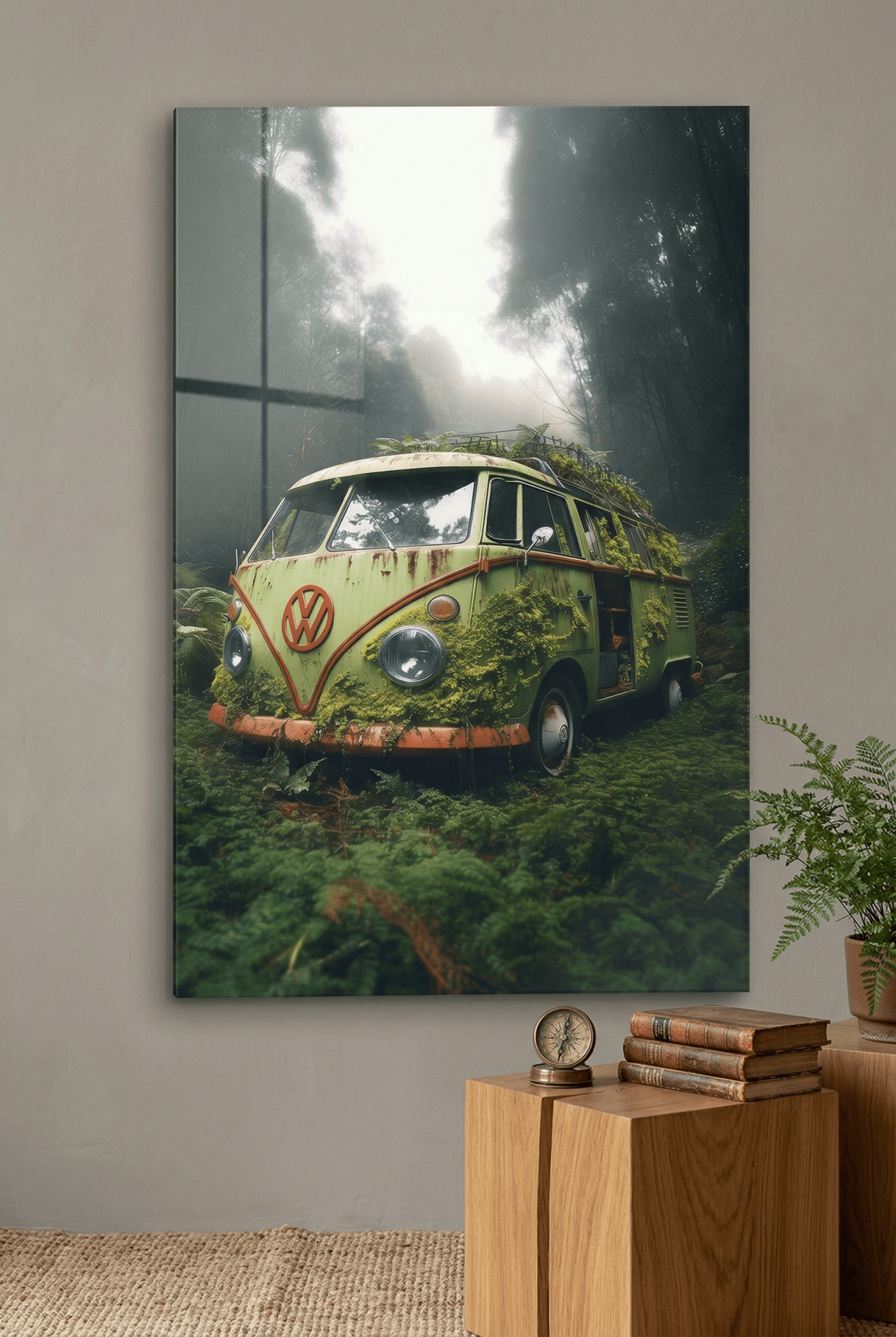 Verloren im Grün – Der verwunschene VW Bulli T1 | Dein Wandbild - Dein Wandbild