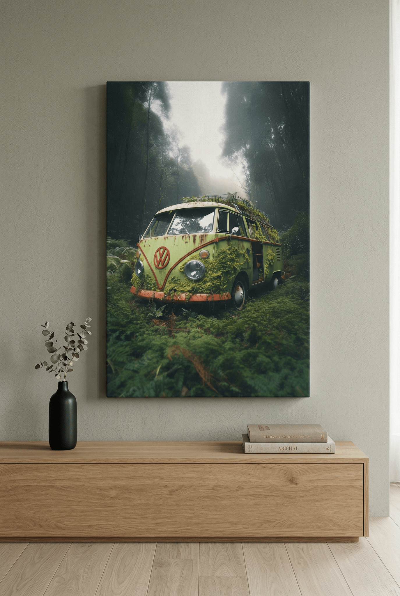 Verloren im Grün – Der verwunschene VW Bulli T1 | Dein Wandbild - Dein Wandbild