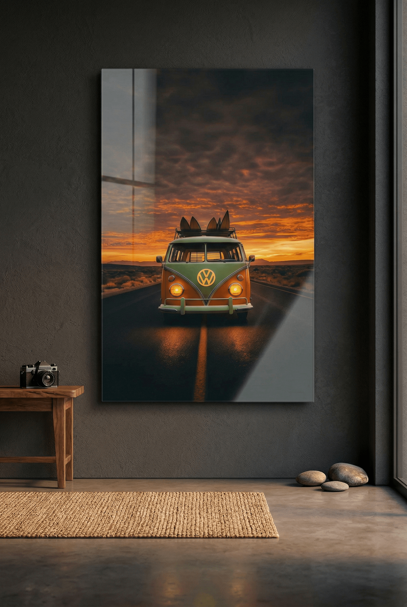 VW Bulli T1 – Aufbruch in den Sonnenuntergang | Dein Wandbild - Dein Wandbild