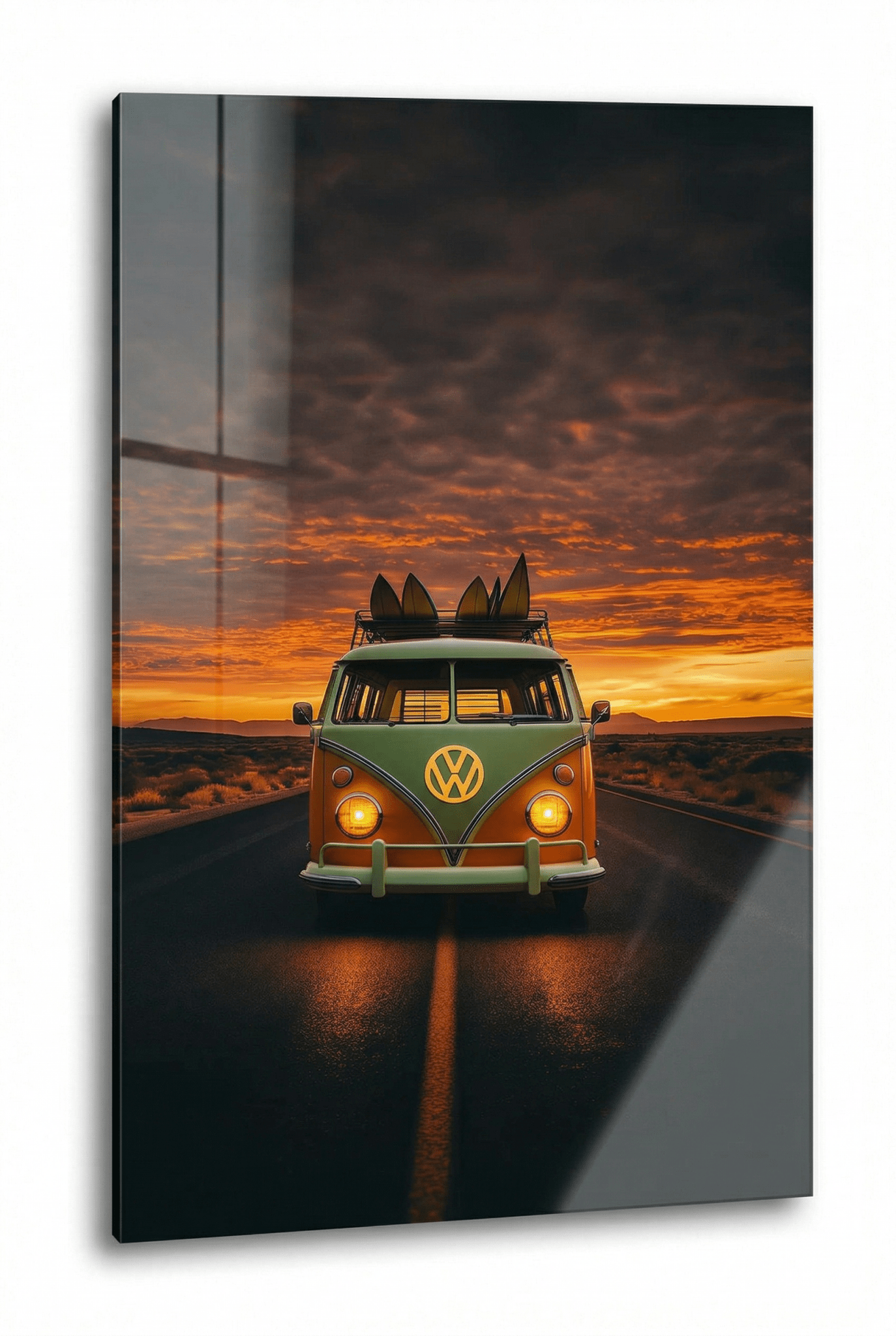 VW Bulli T1 – Aufbruch in den Sonnenuntergang | Dein Wandbild - Dein Wandbild