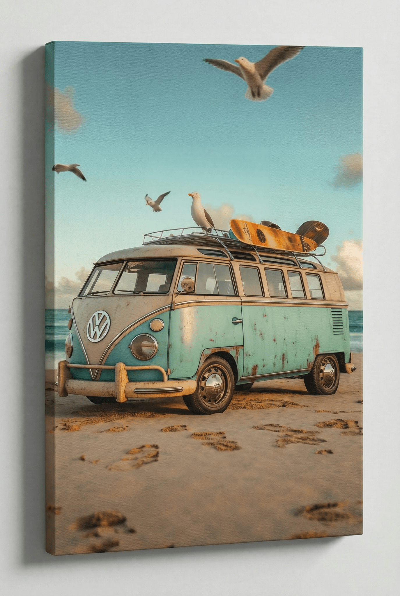 VW Bulli T1 – Nostalgie trifft auf Strandabenteuer | Dein Wandbild - Dein Wandbild