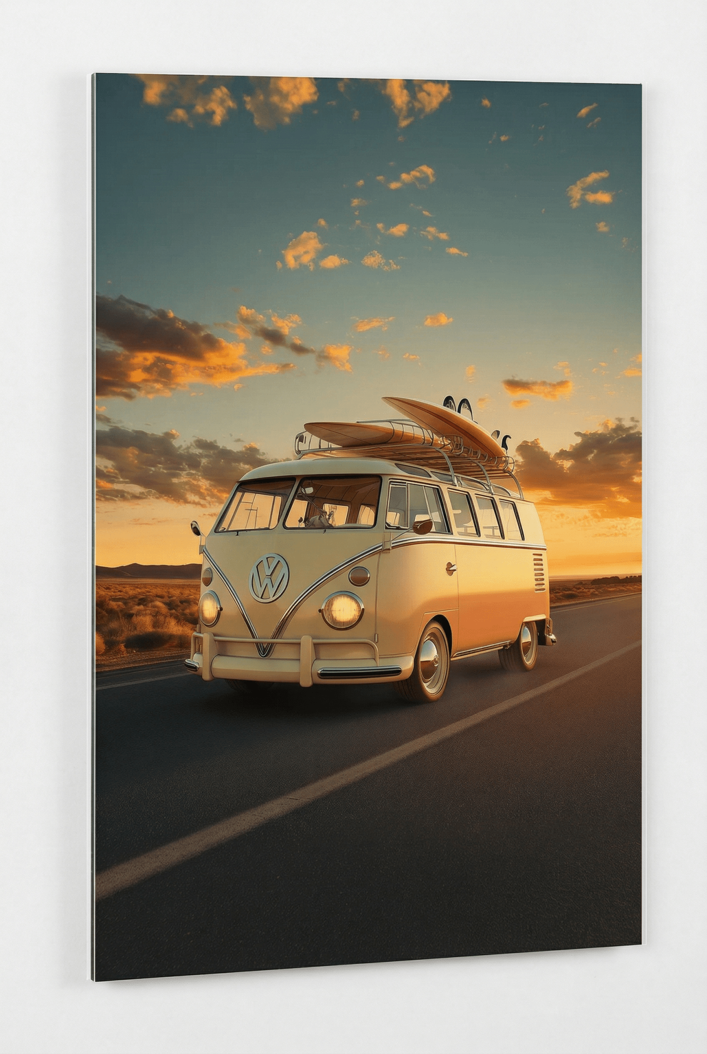 VW Bulli T1 – Roadtrip in den Sonnenuntergang | Dein Wandbild - Dein Wandbild