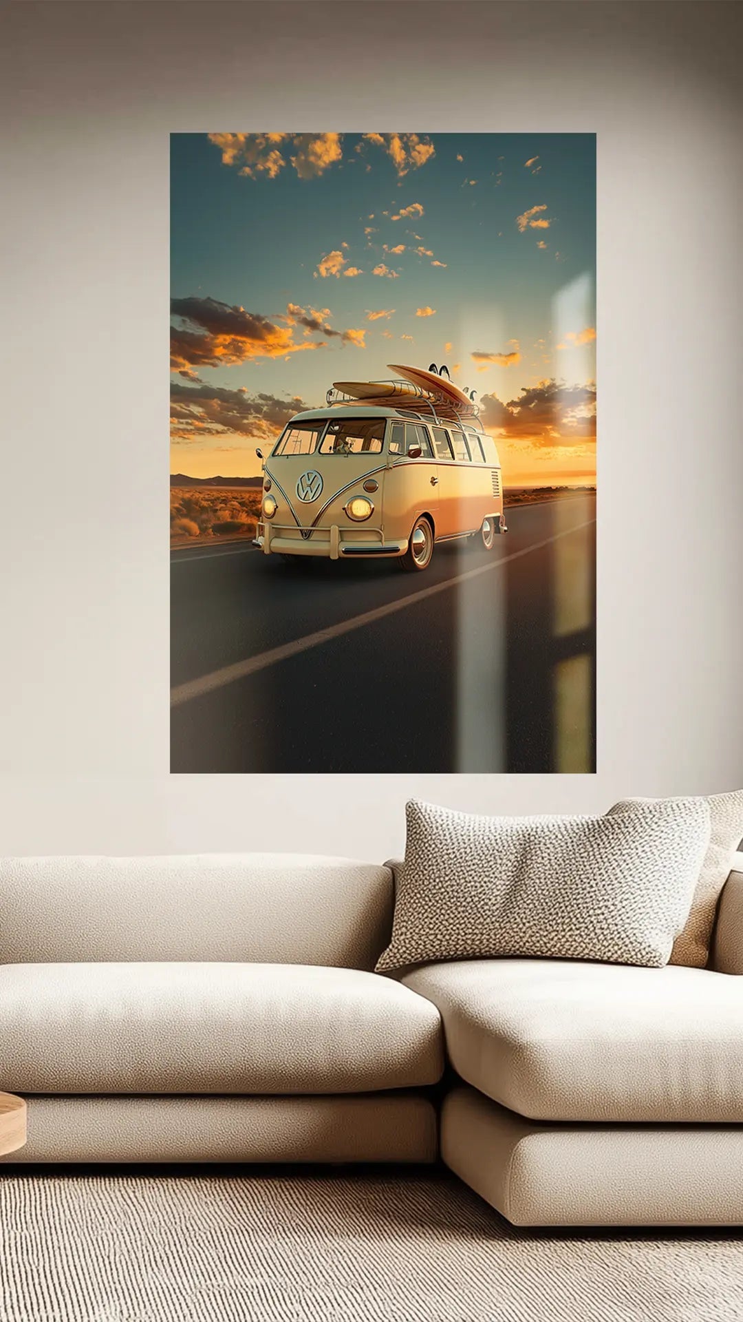 VW Bulli T1 – Roadtrip in den Sonnenuntergang | Dein Wandbild - Dein Wandbild