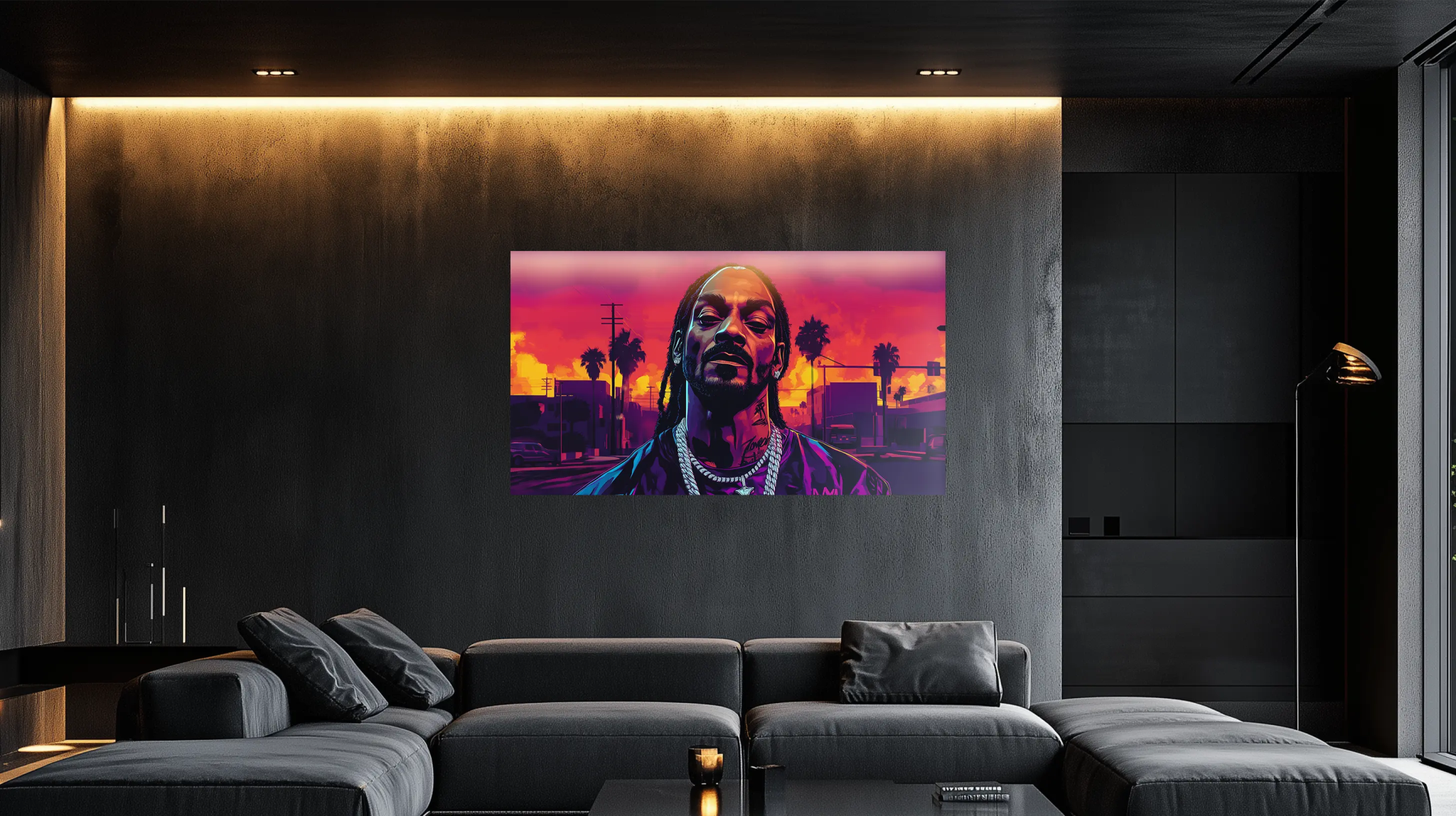 West Coast Legend – Urban Art im GTA - Style als kraftvoller Kunstdruck | Dein Wandbild - Dein Wandbild