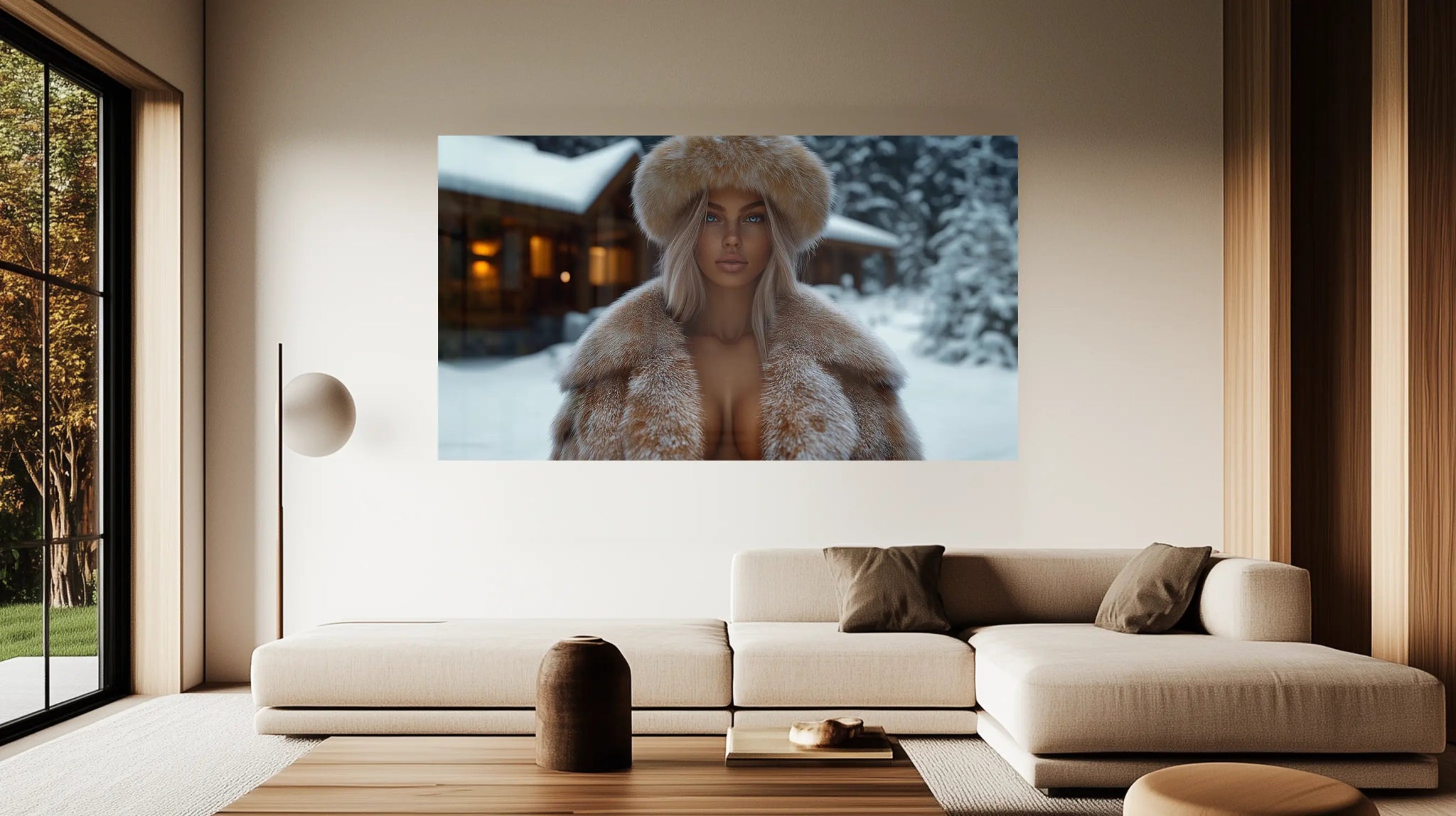 Winter Queen – Eleganz & Mystik in der Schneelandschaft als majestätischer Kunstdruck | Dein Wandbild - Dein Wandbild