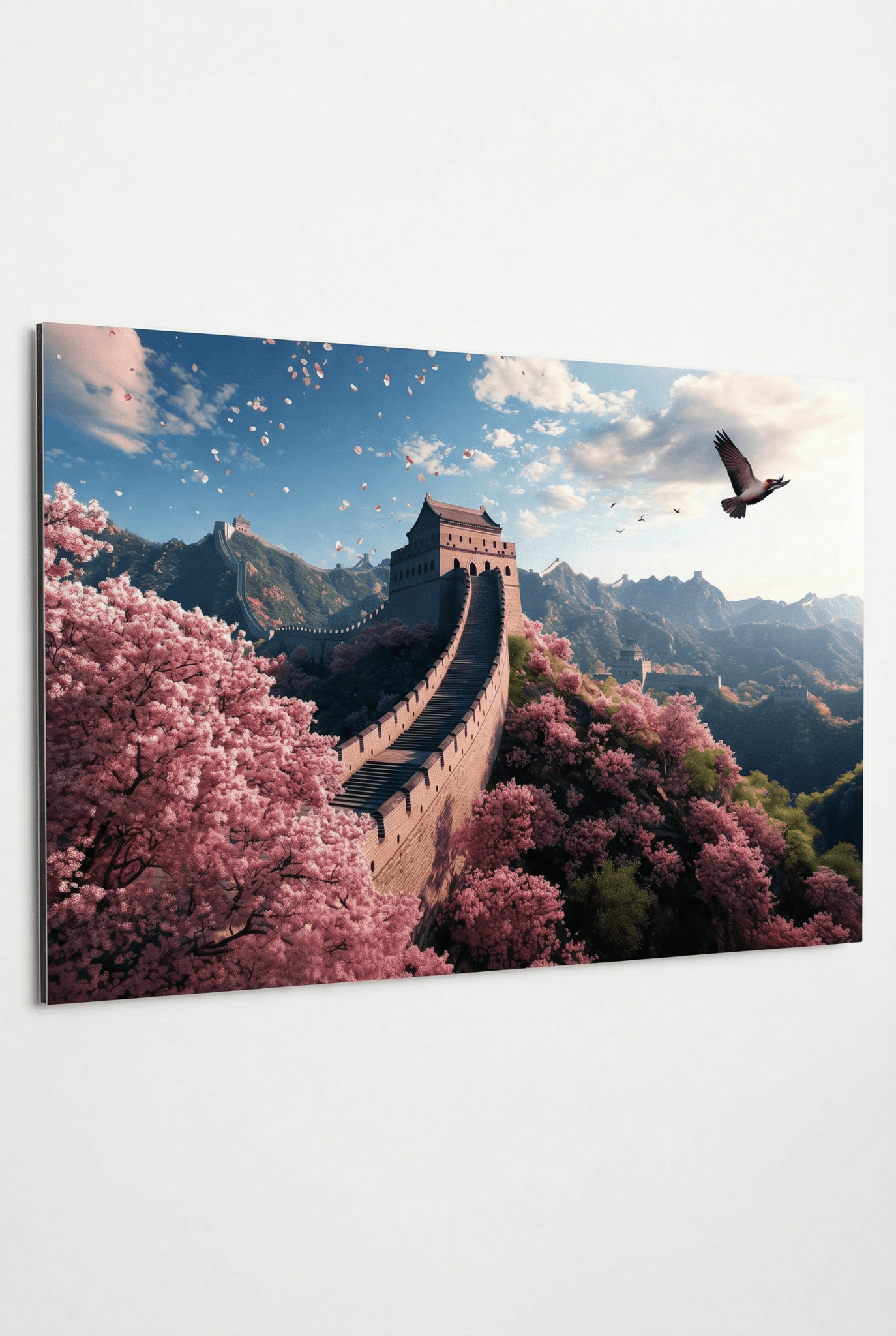 Blossom Empire – Landschaftsbild der Chinesischen Mauer im Frühling | Dein Wandbild - Dein Wandbild