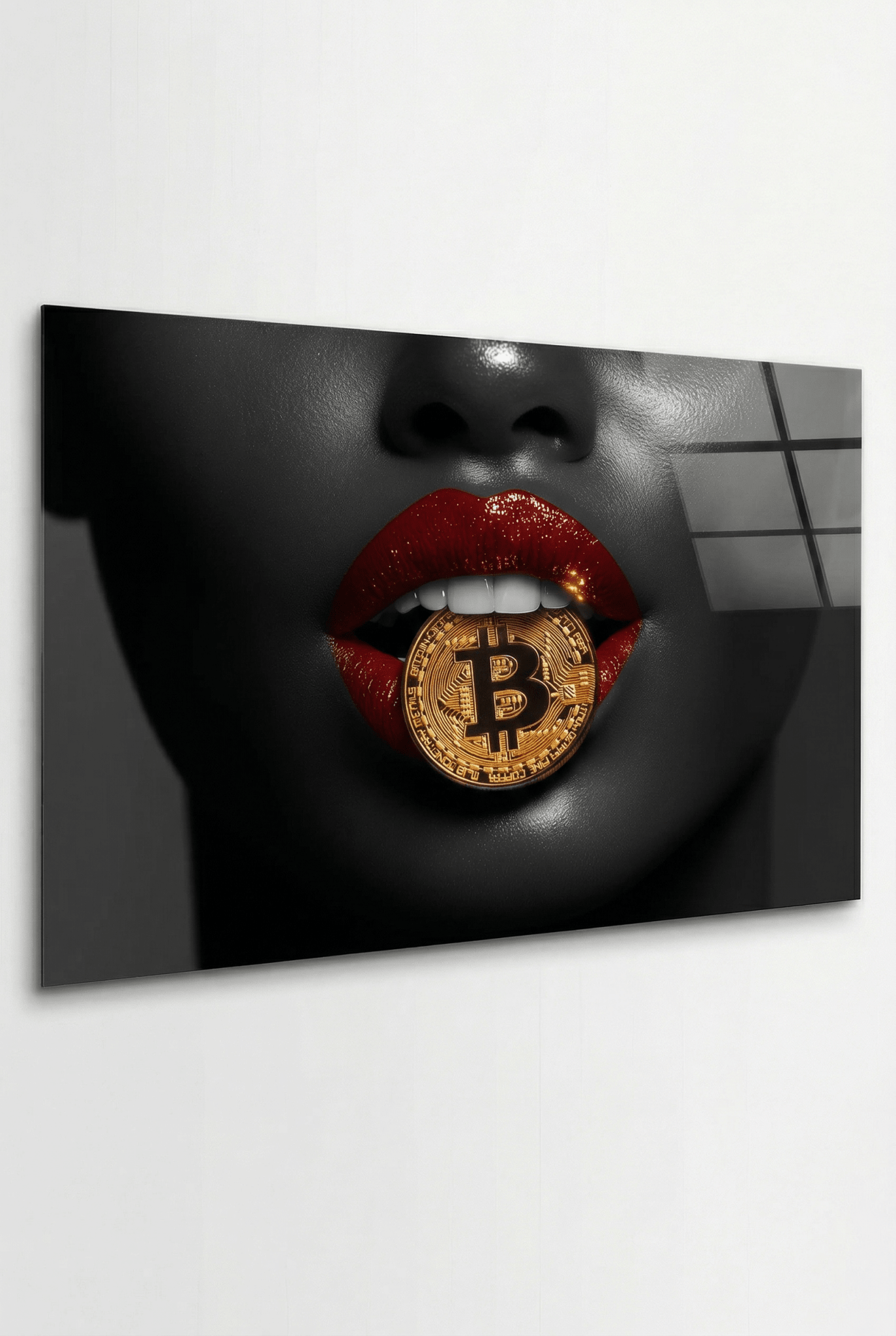 Crypto Passion – Edles Bitcoin Kunstwerk in Goldoptik als stilvoller Kunstdruck | Dein Wandbild - Dein Wandbild