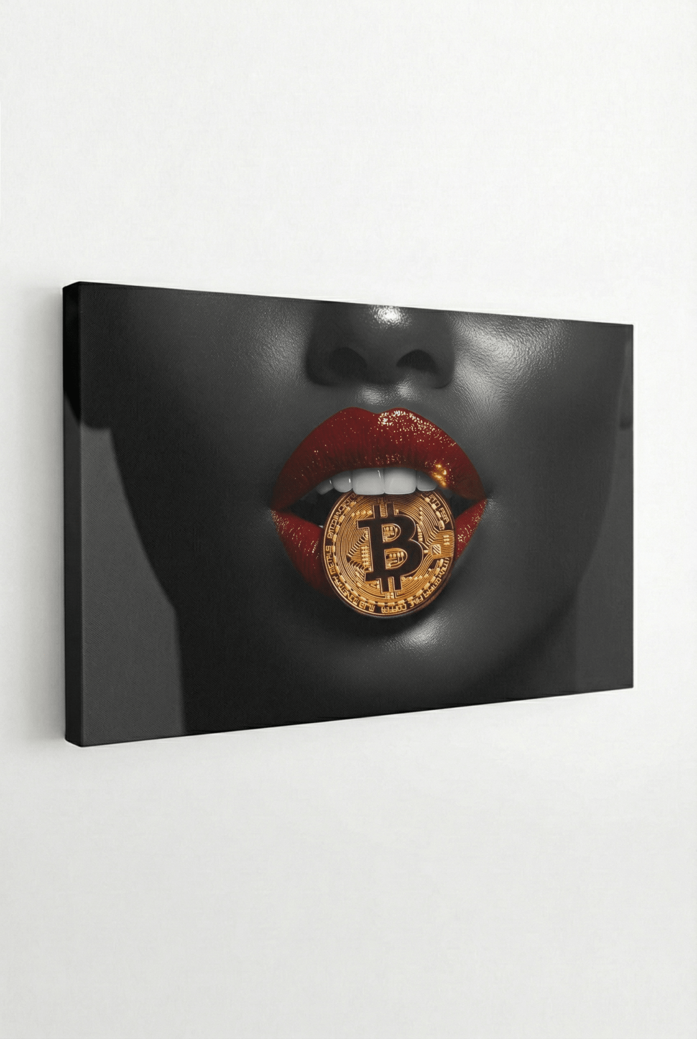 Crypto Passion – Edles Bitcoin Kunstwerk in Goldoptik als stilvoller Kunstdruck | Dein Wandbild - Dein Wandbild