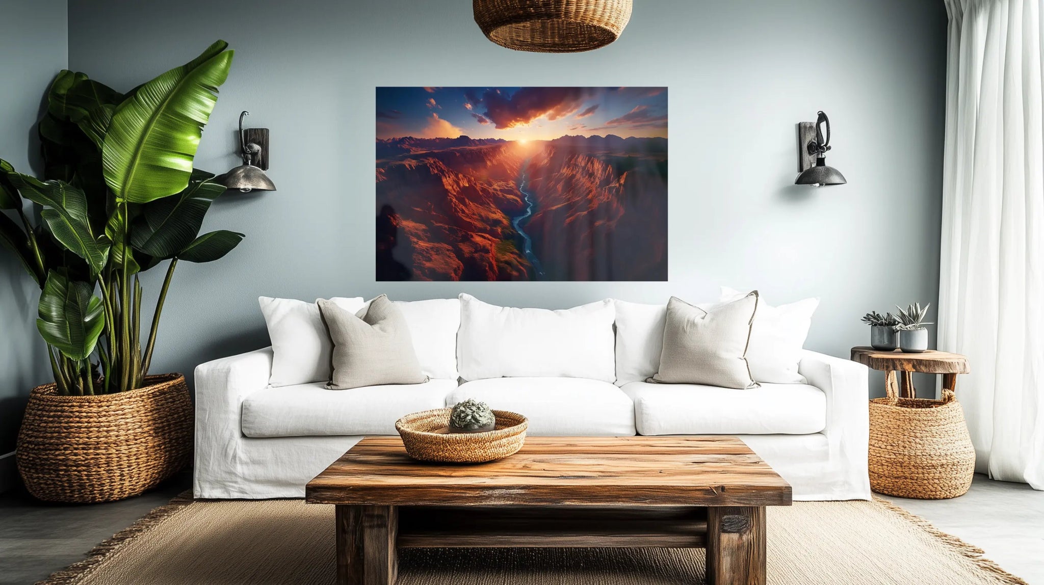 Das goldene Tal der Unendlichkeit – Landschaftsbild mit Licht & Tiefe | Dein Wandbild - Dein Wandbild